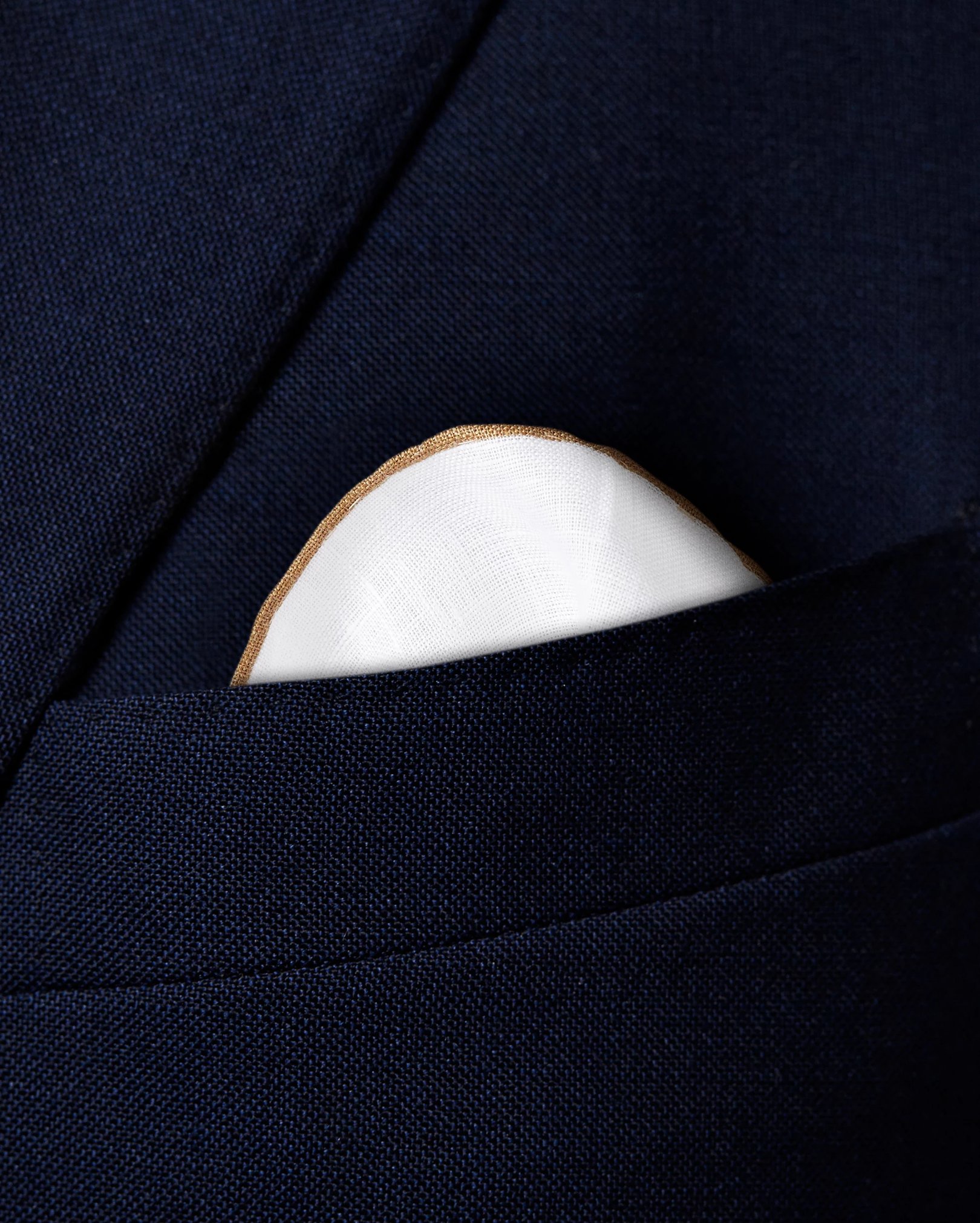 Eton - brown linen pocket square