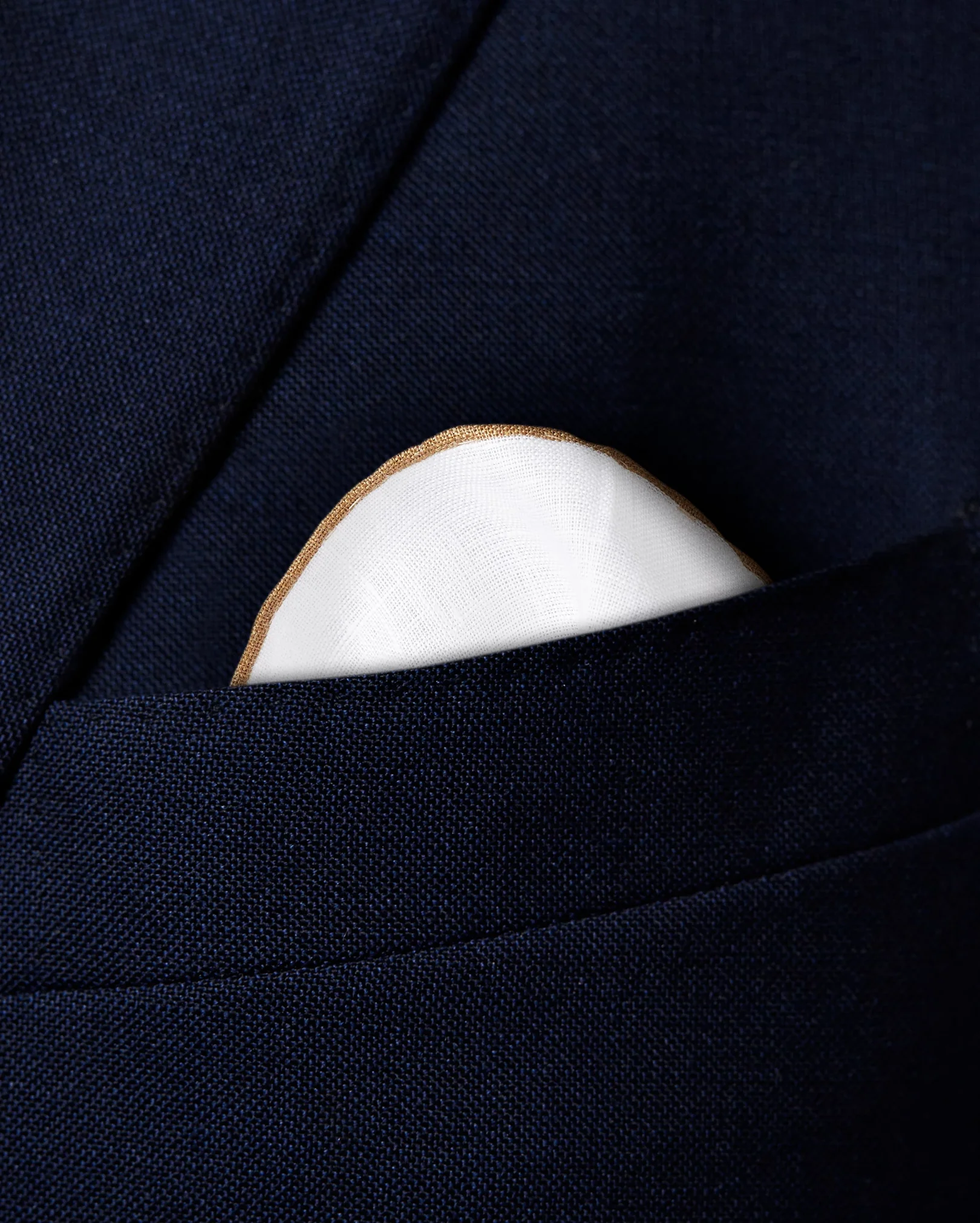 Eton - brown linen pocket square