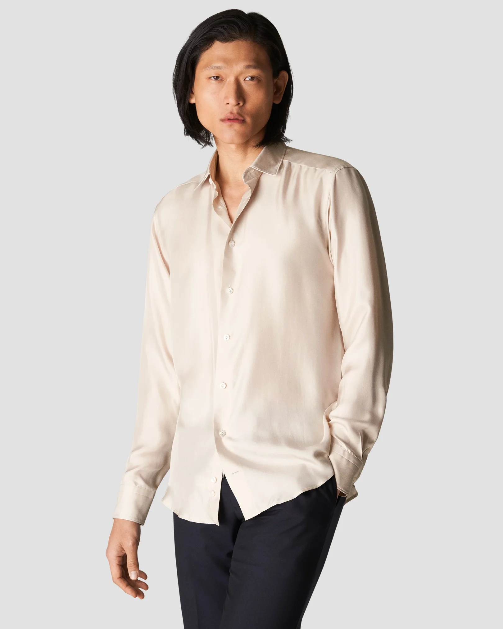 Eton - beige silk shirt