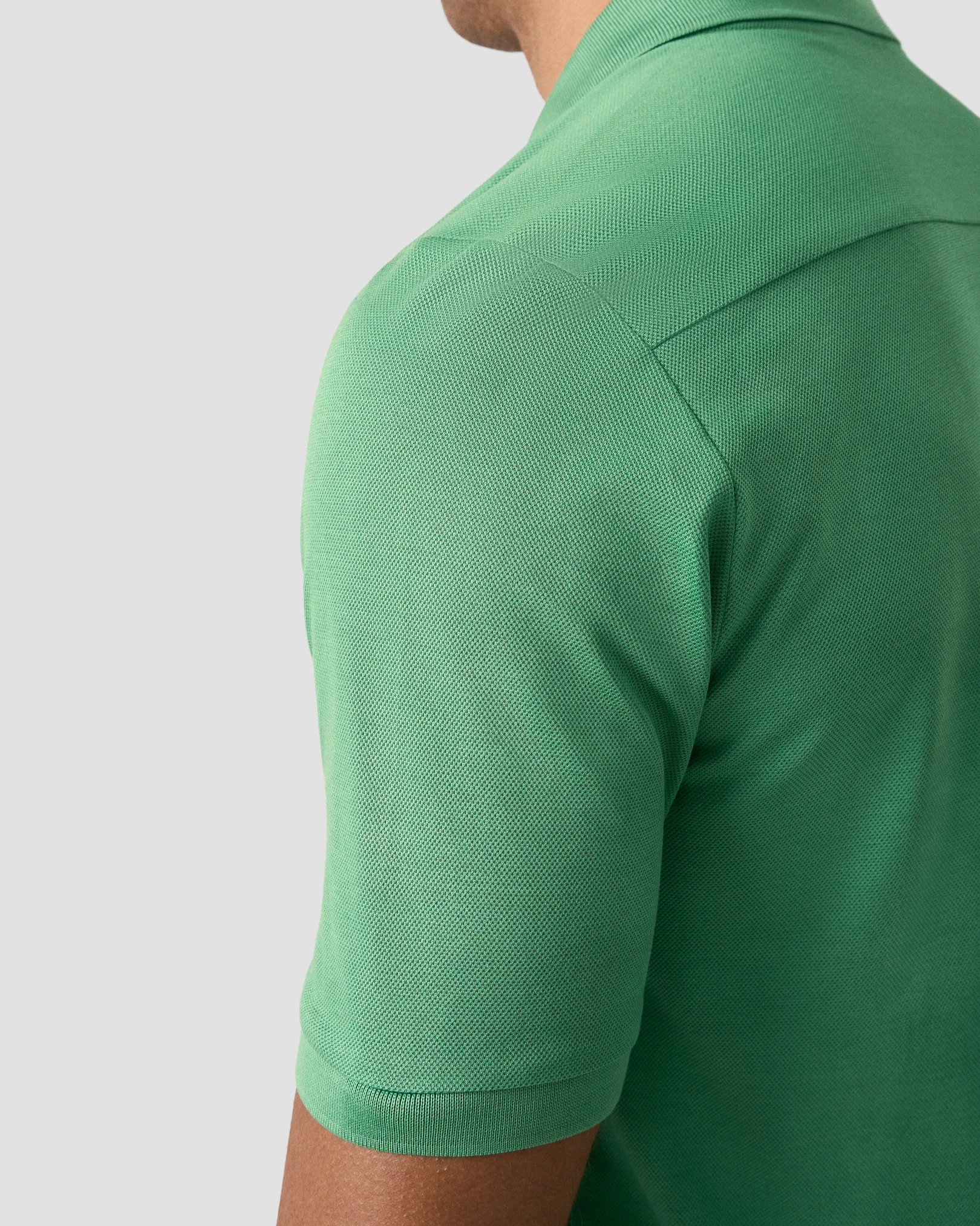 Eton - mid green filo di scozia solid pique