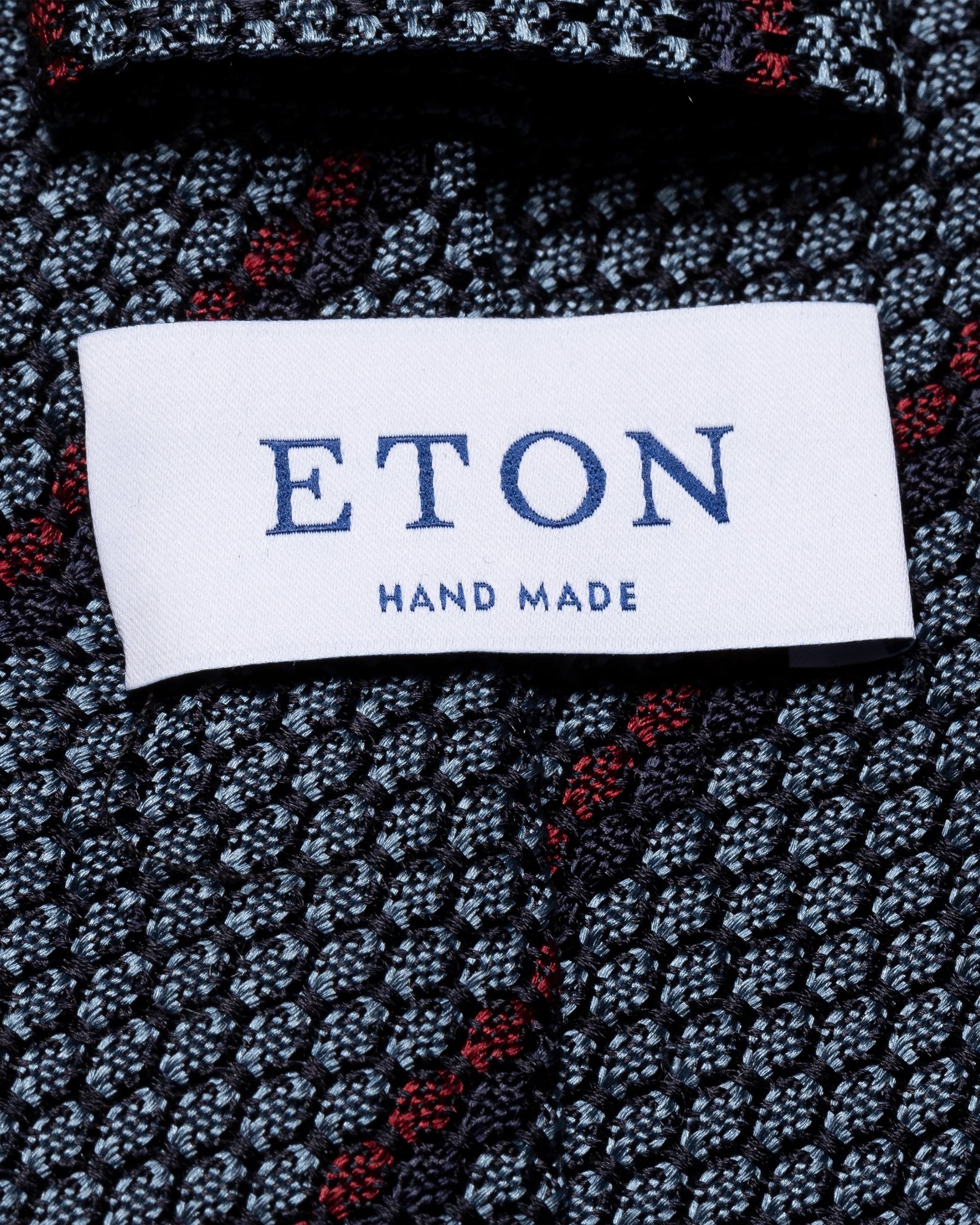 Eton - blue and brown striped grenadine tie