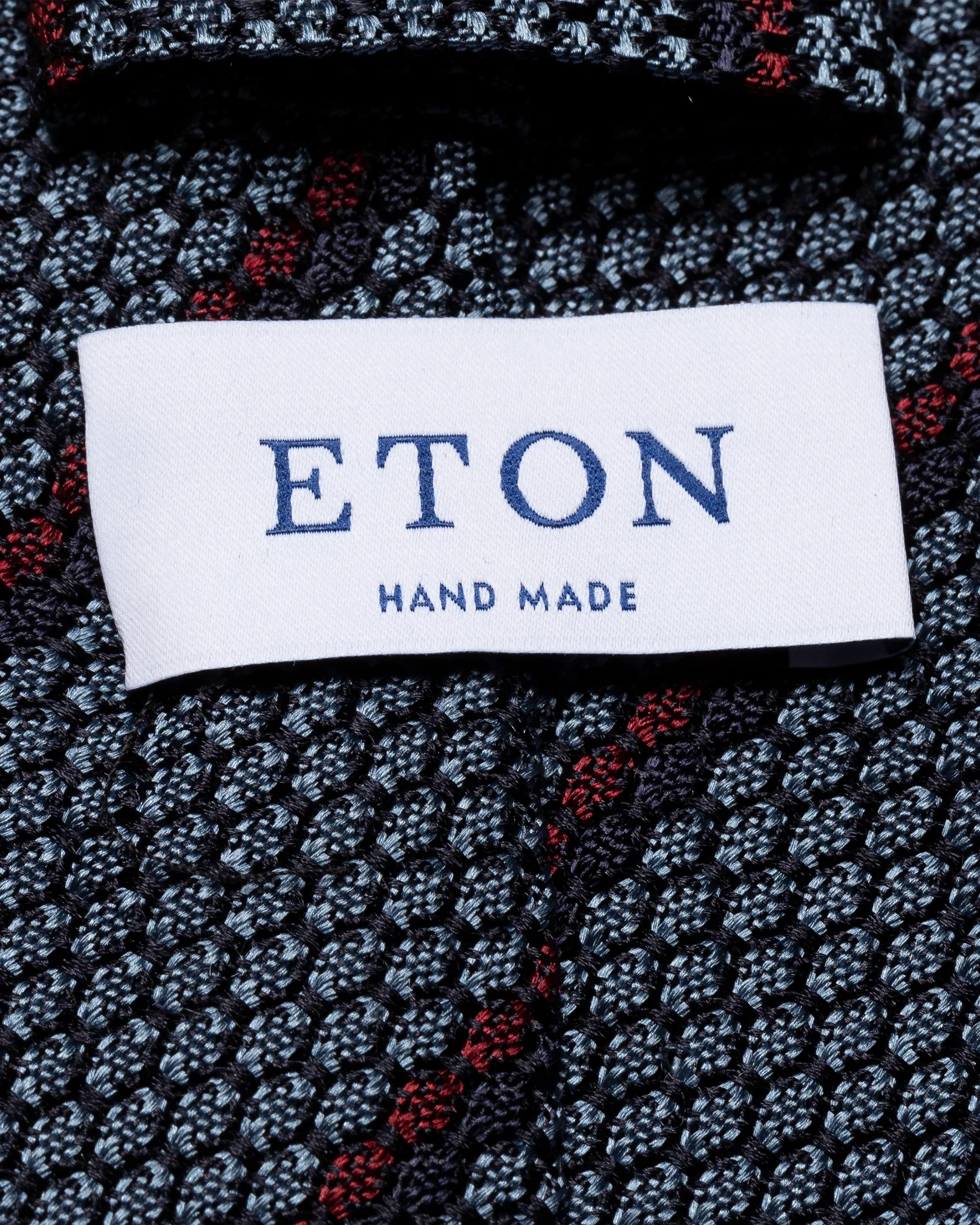 Eton - blue and brown striped grenadine tie
