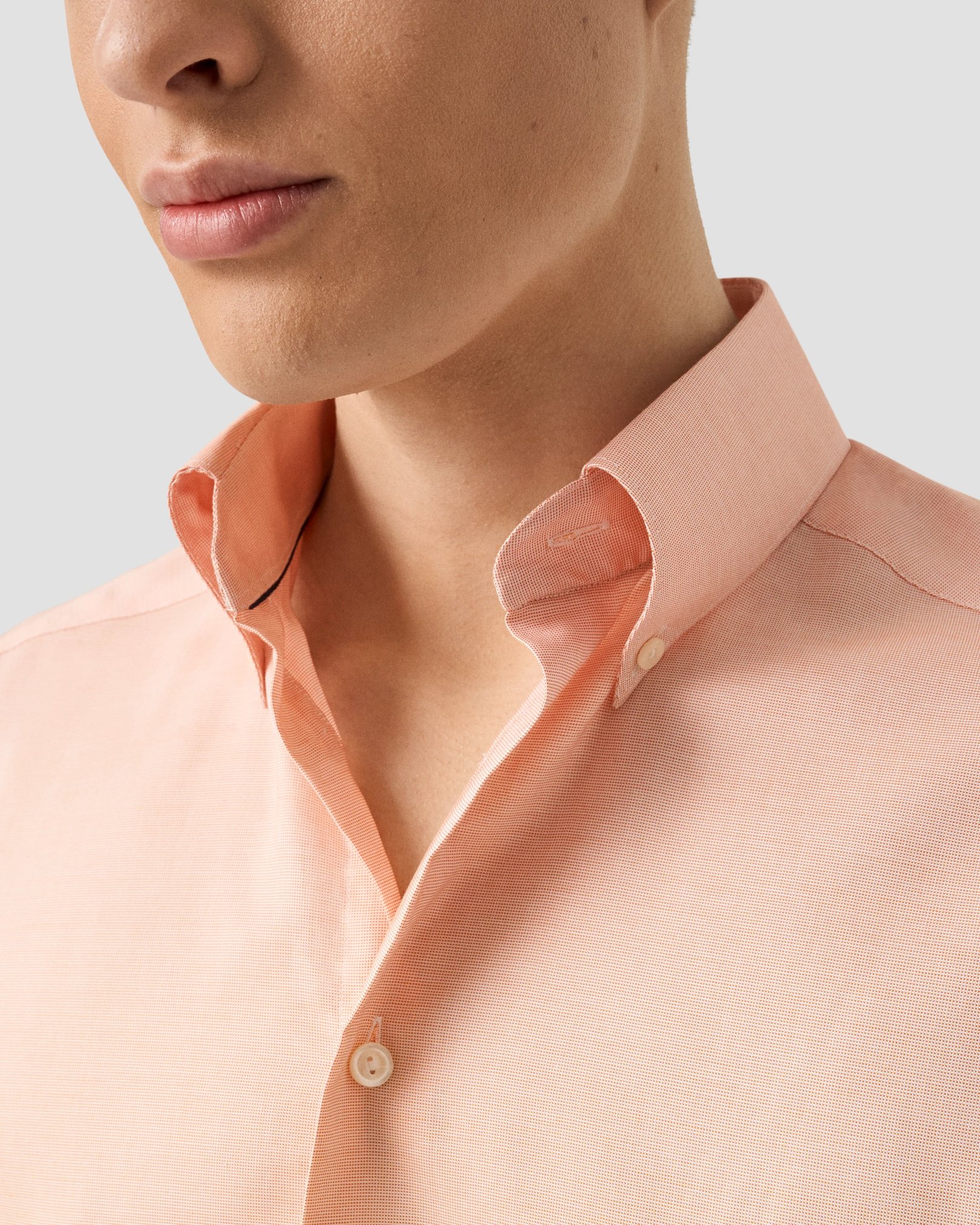 Eton - orange solid wrinkle free oxford