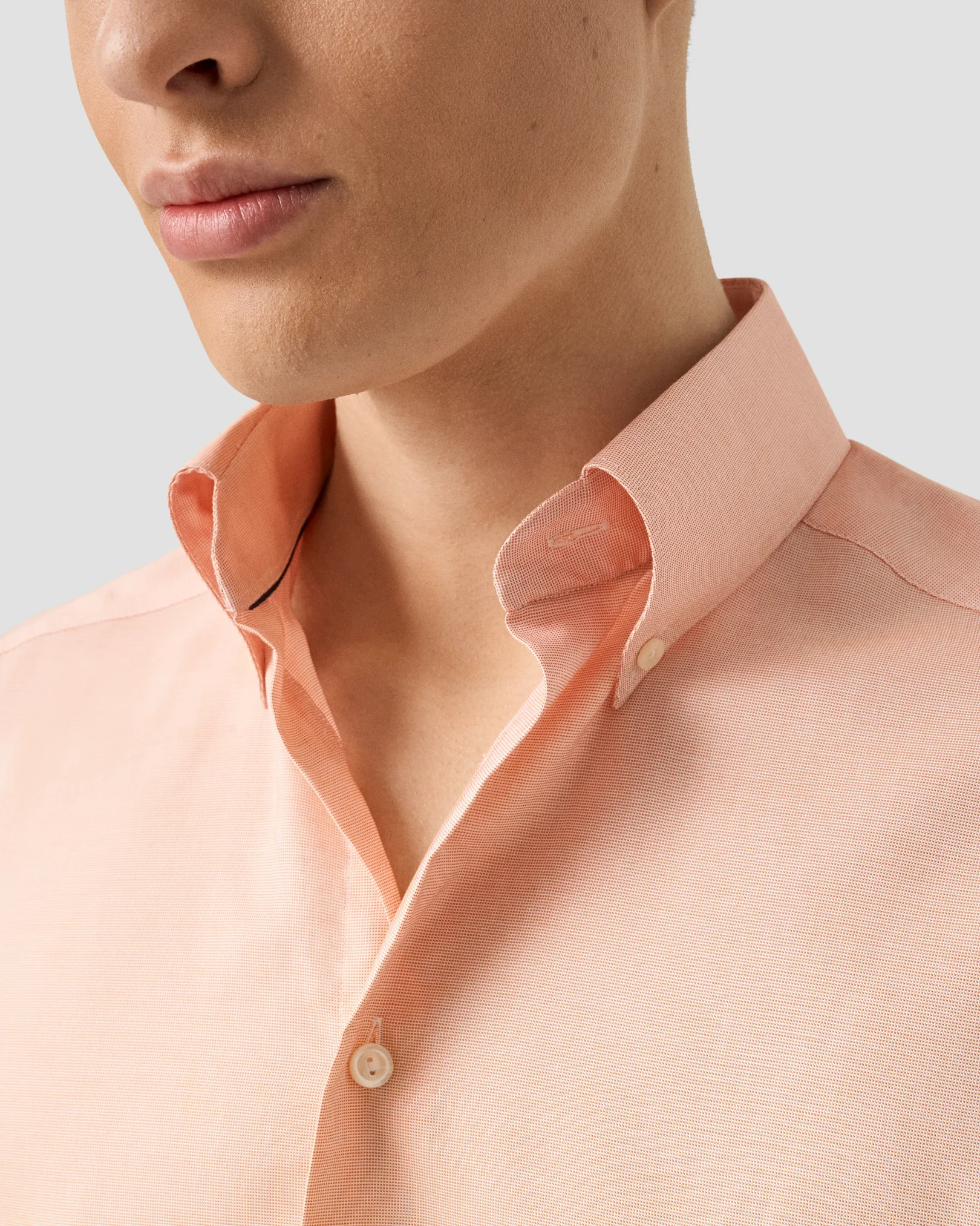Eton - orange solid wrinkle free oxford