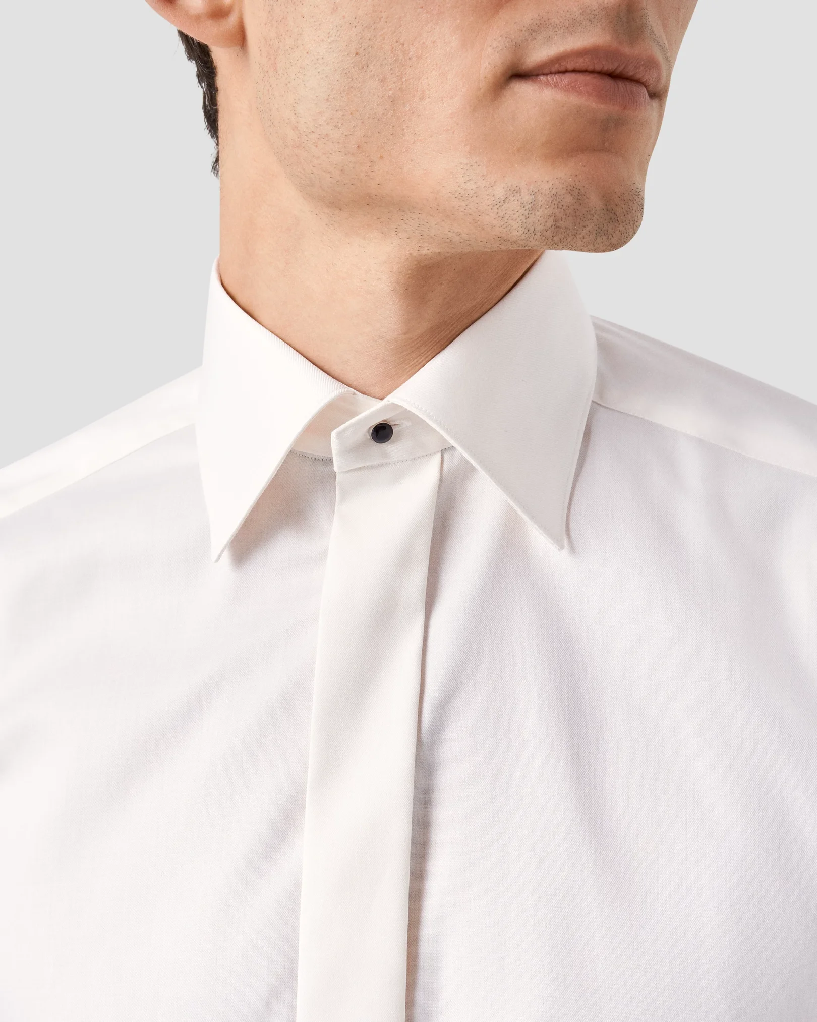 Eton - off white twill evening shirt