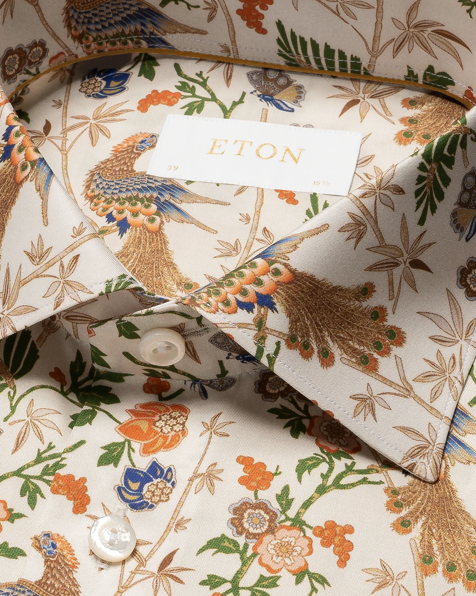 Eton - floral fine twill shirt