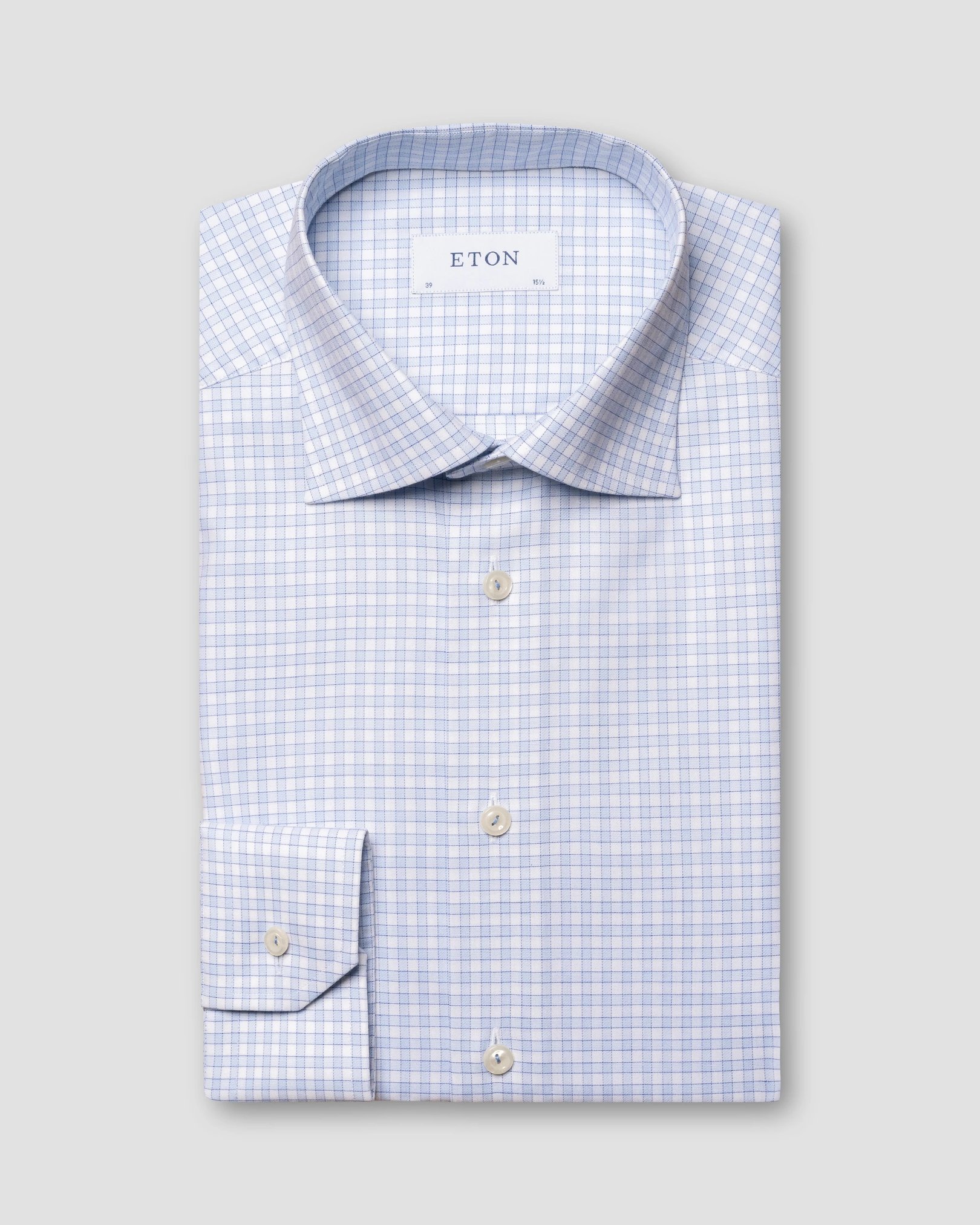 Eton - elegent checked twill shirt
