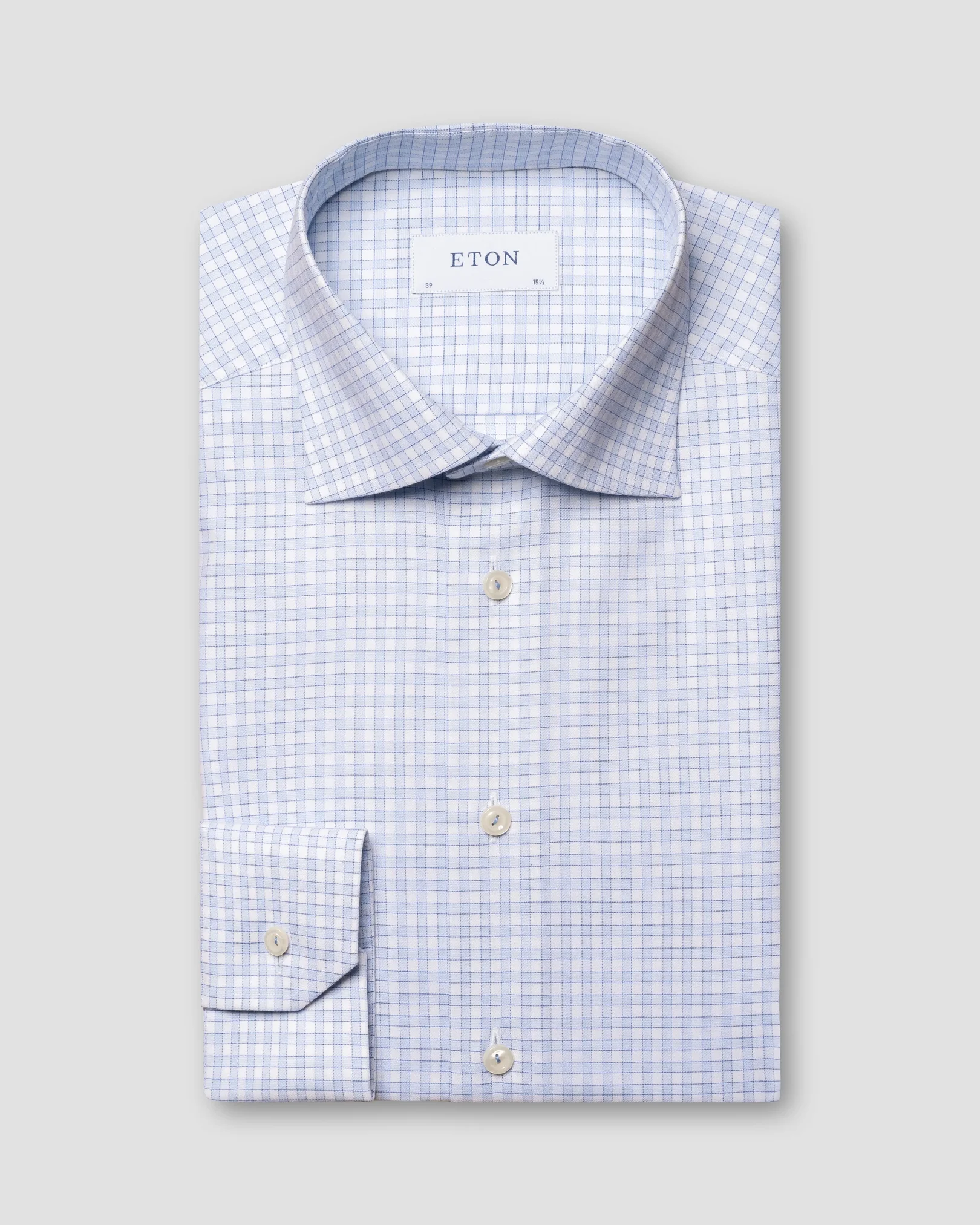 Eton - elegent checked twill shirt