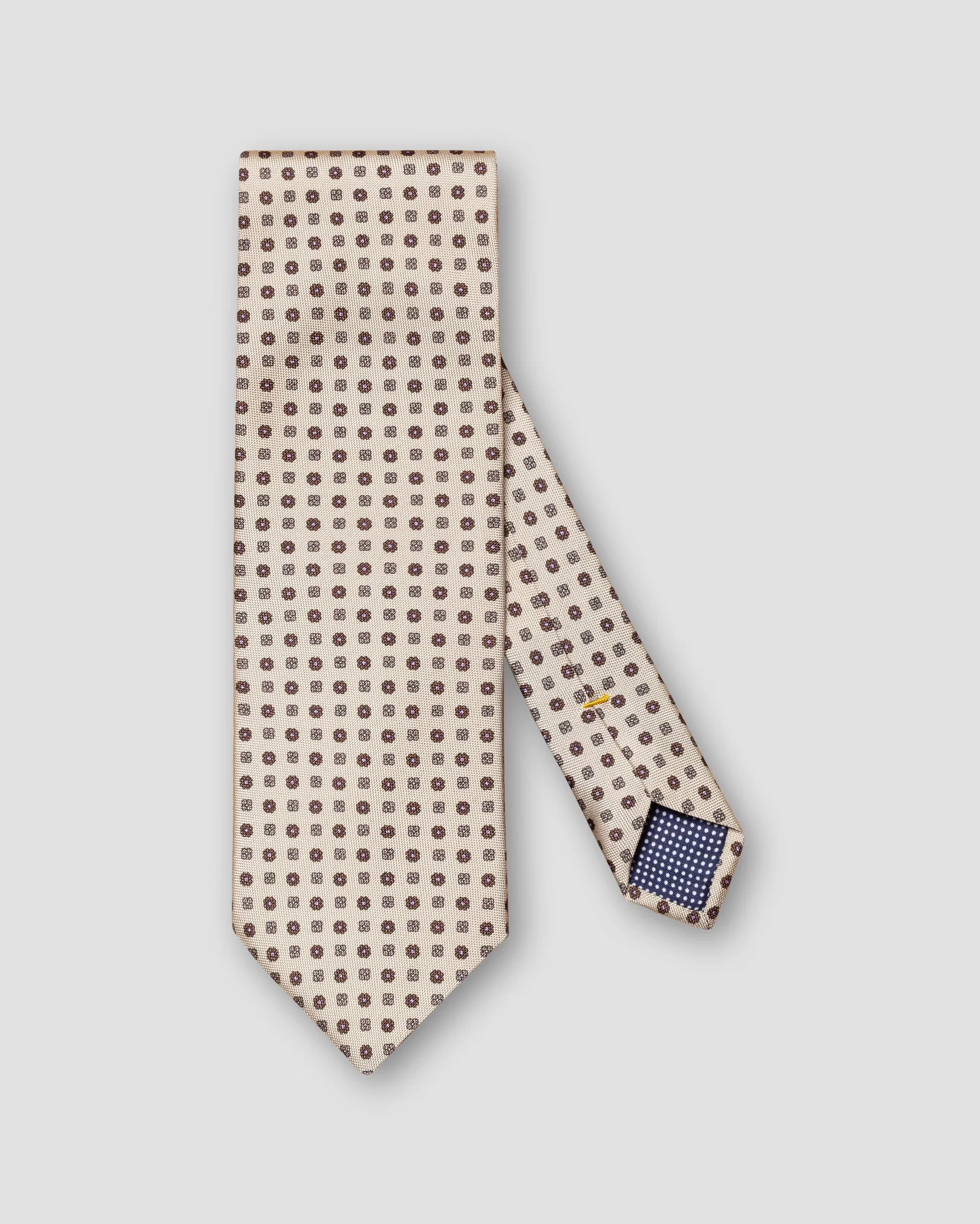 Eton - brown flower printed tie