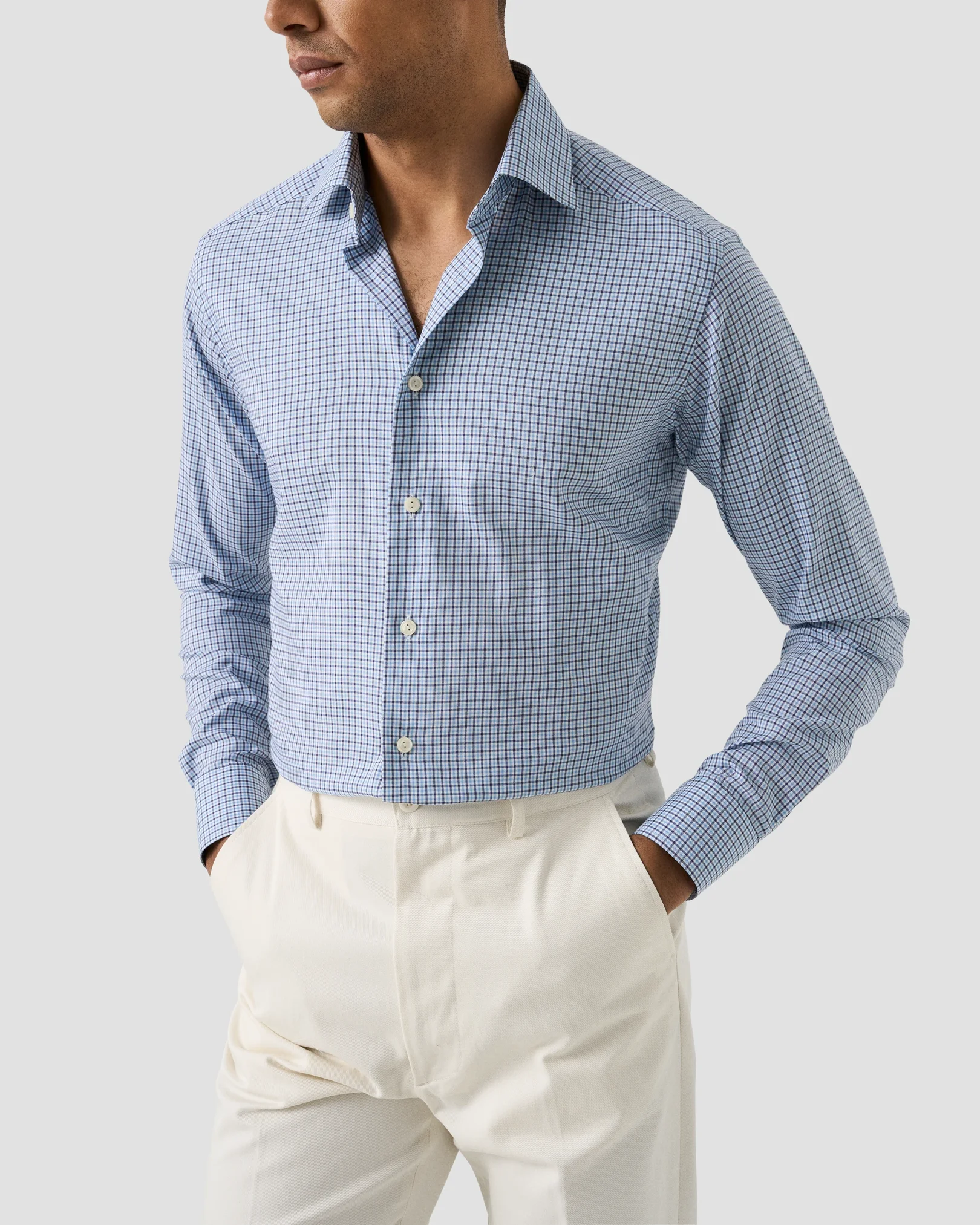 Eton - Chemise en oxford signature à carreaux