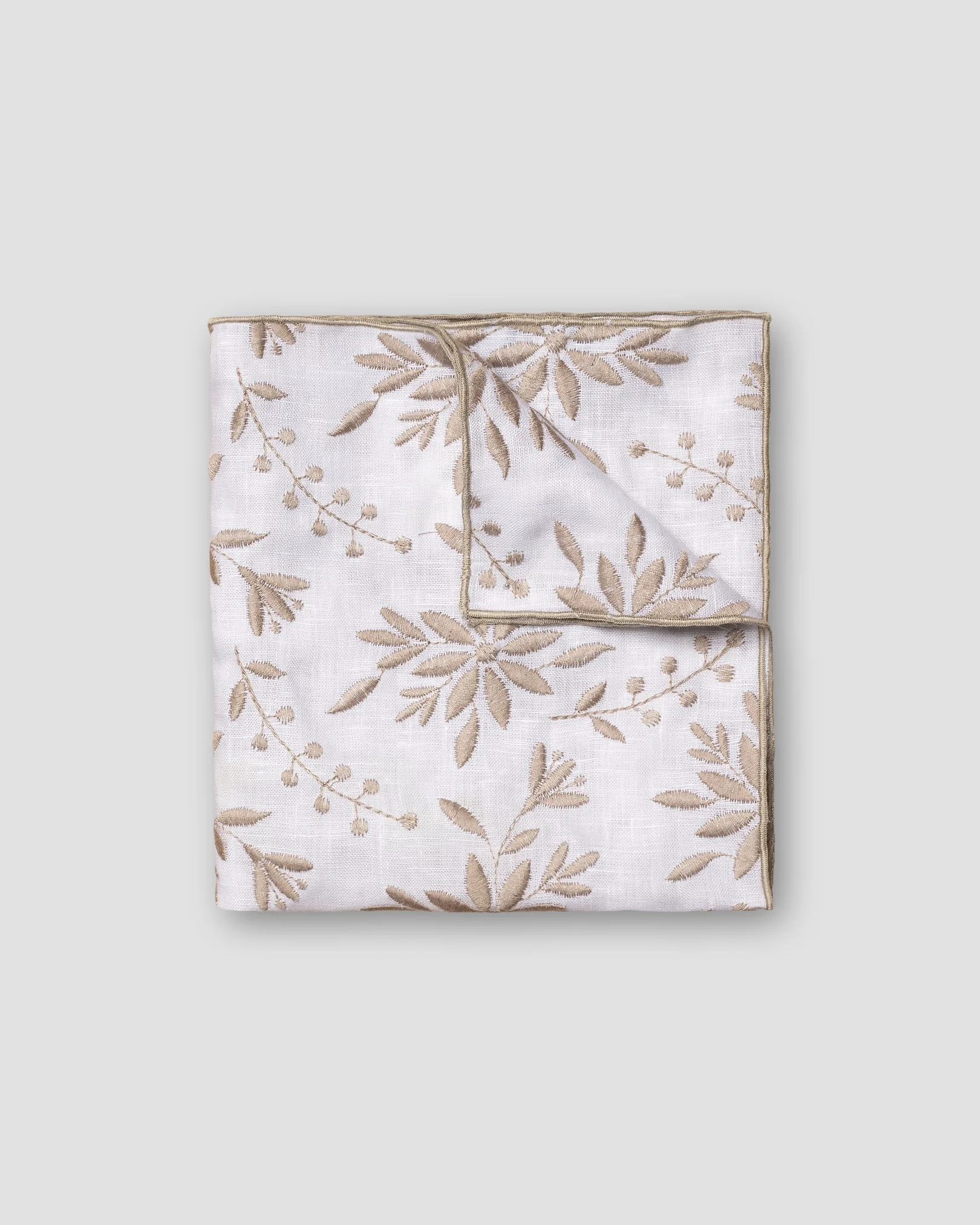 Eton - white embroidered pocket square