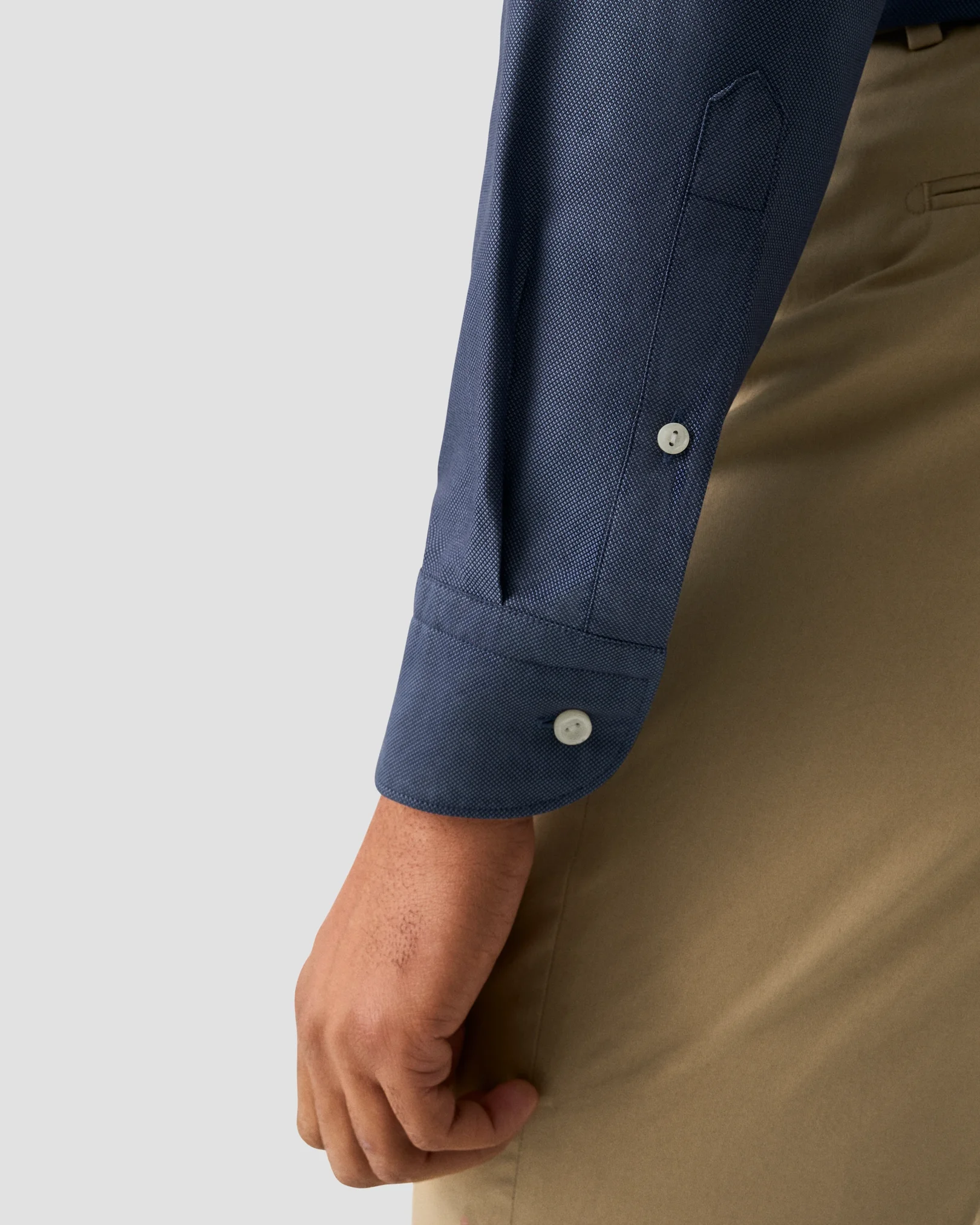 Eton - solid royal oxford shirt navy blue