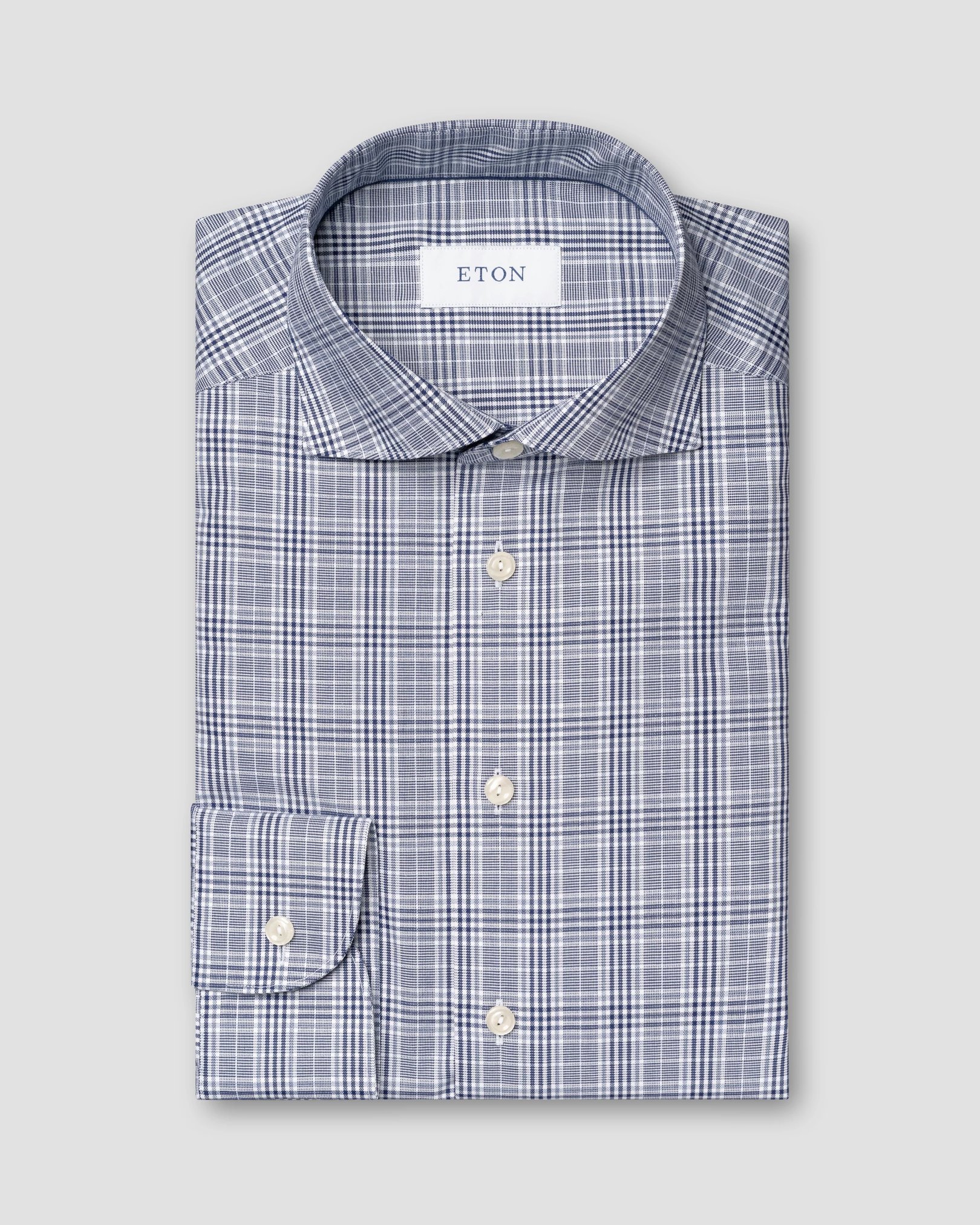 Eton - Prince of Wales Check Twill Shirt