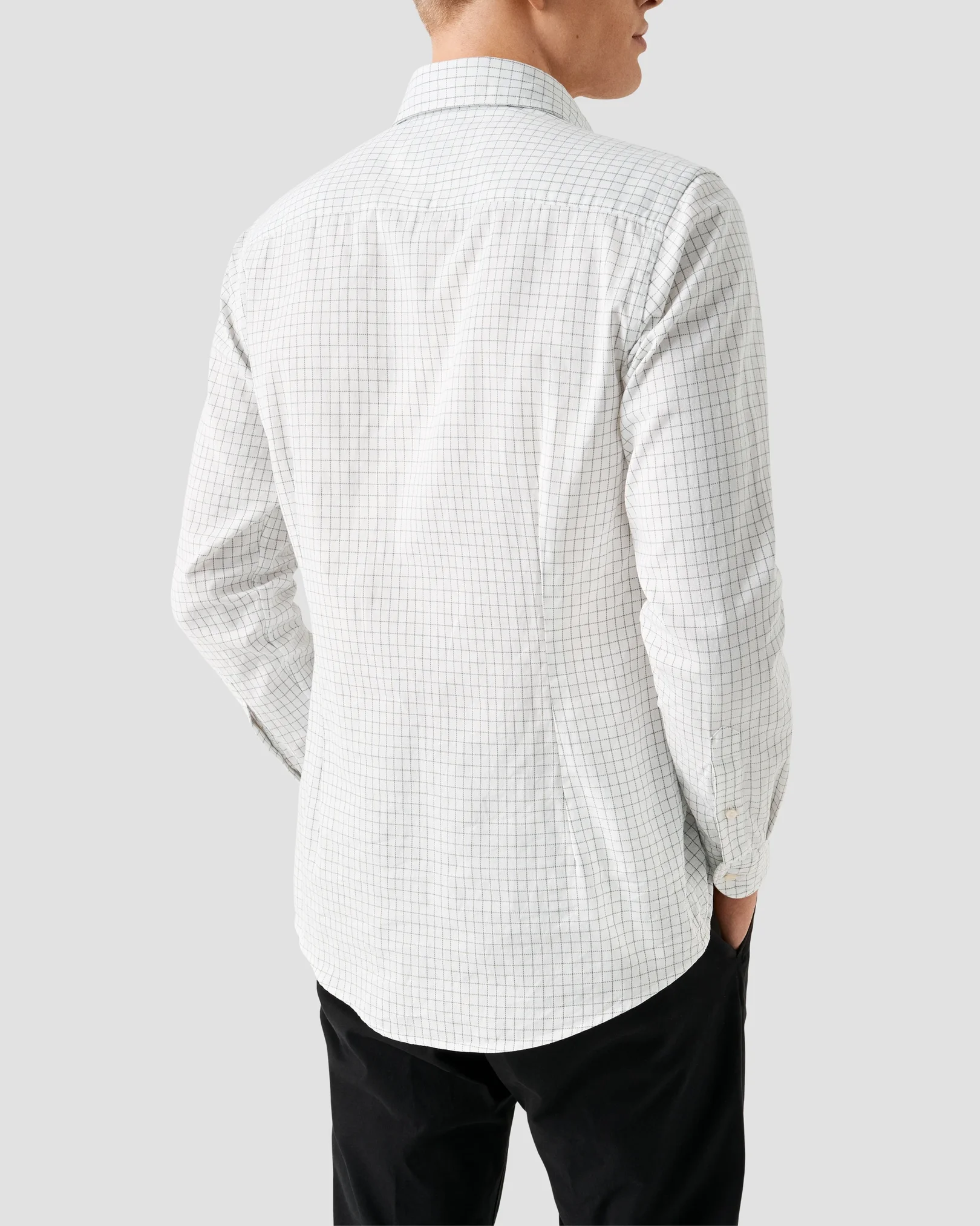 Eton - check royal oxford shirt