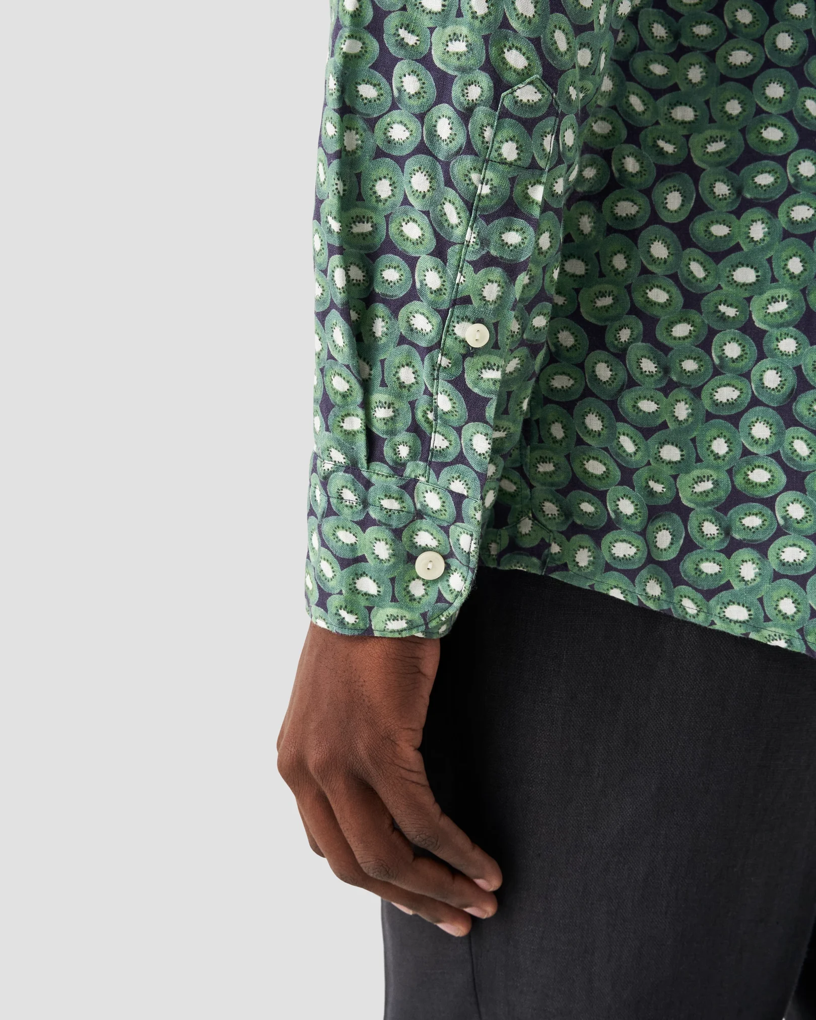 Eton - kiwi linen shirt