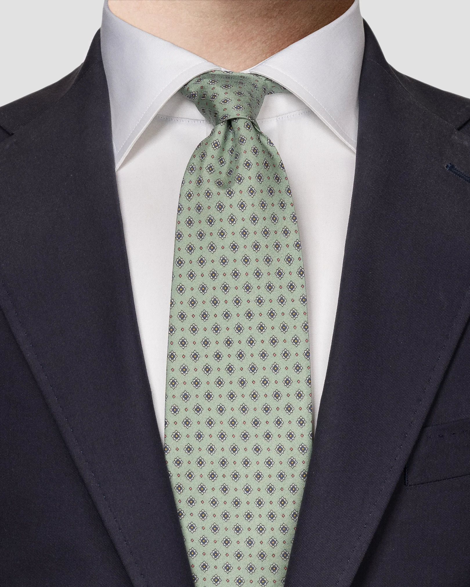 Eton - light green lightweight panama weave