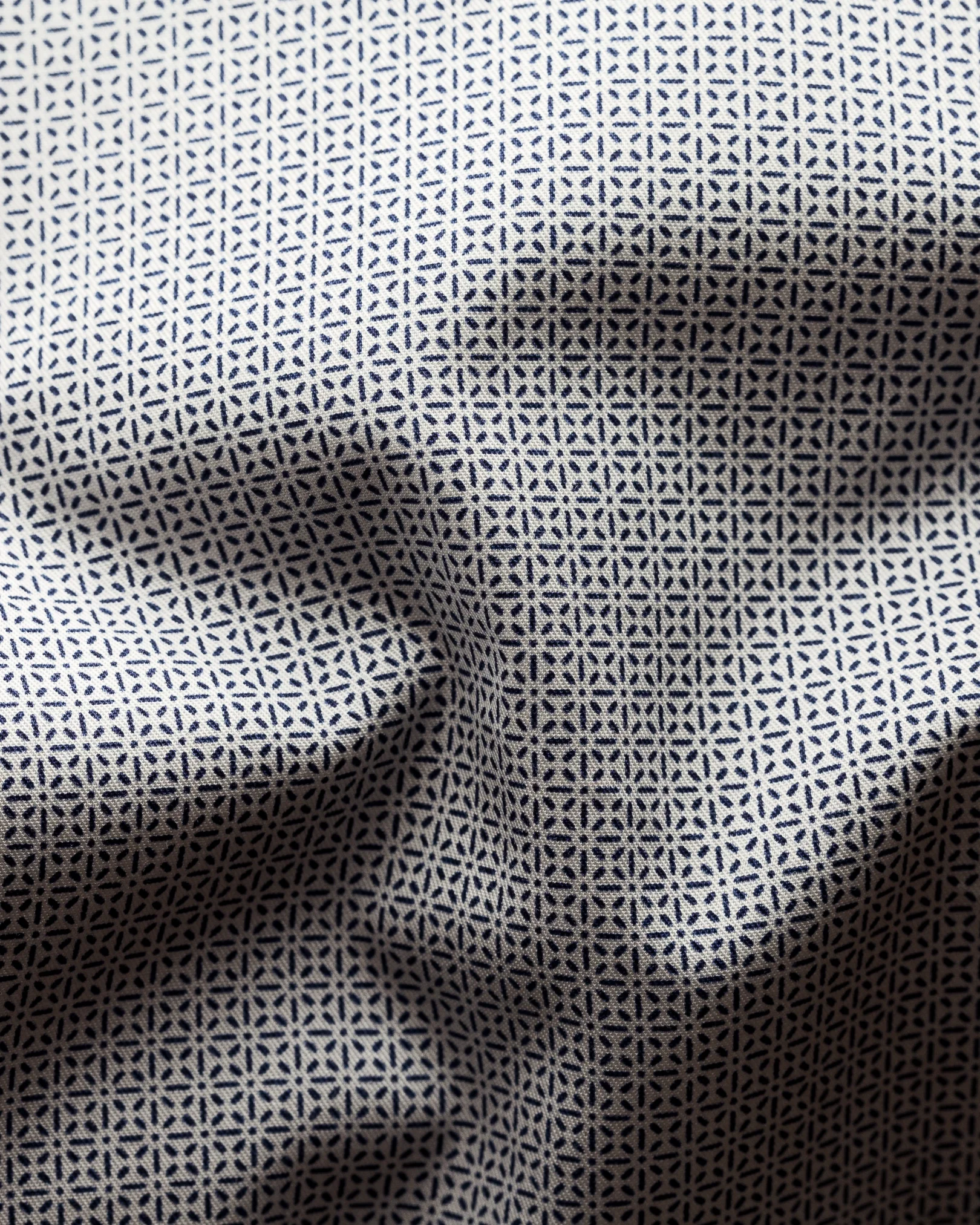 Eton - dark blue micro pattern fine twill shirt