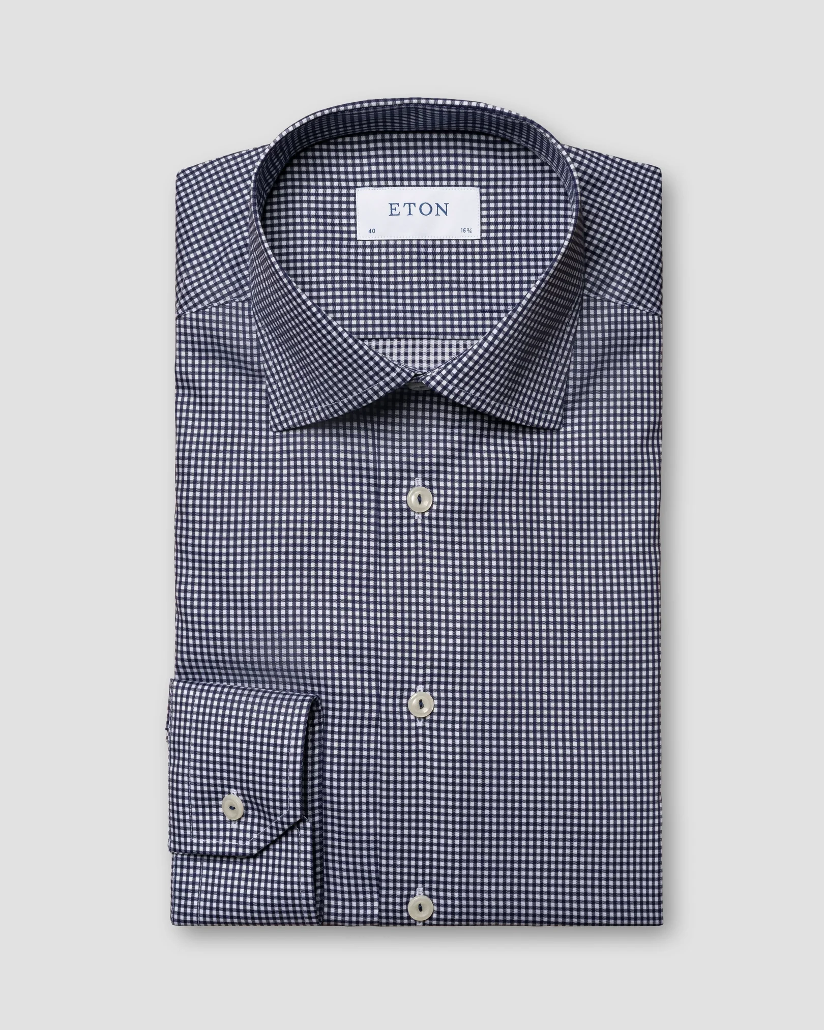 Eton - dark blue fine twill cut away single contemporary