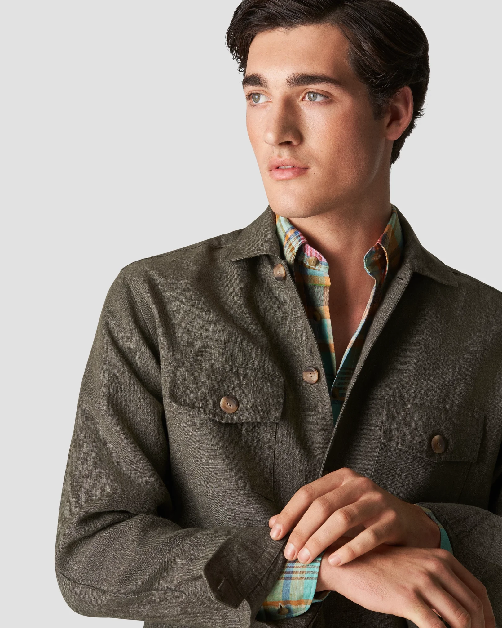 Eton - multi colored linen shirt
