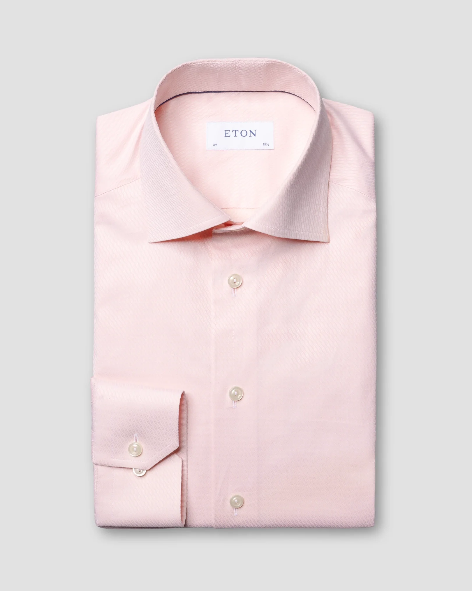 Eton - pink water weave shirt