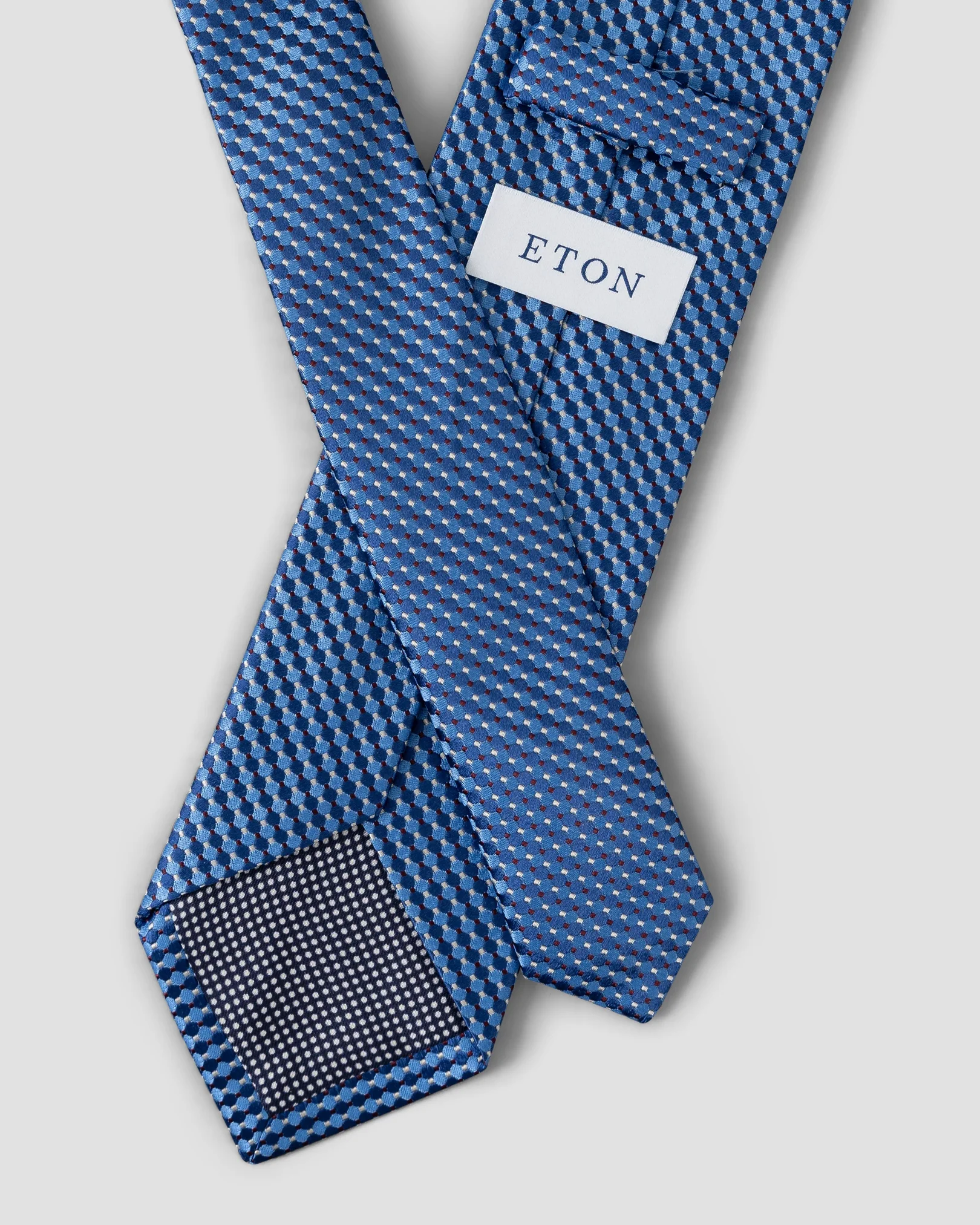 Eton - blue geometric silk tie