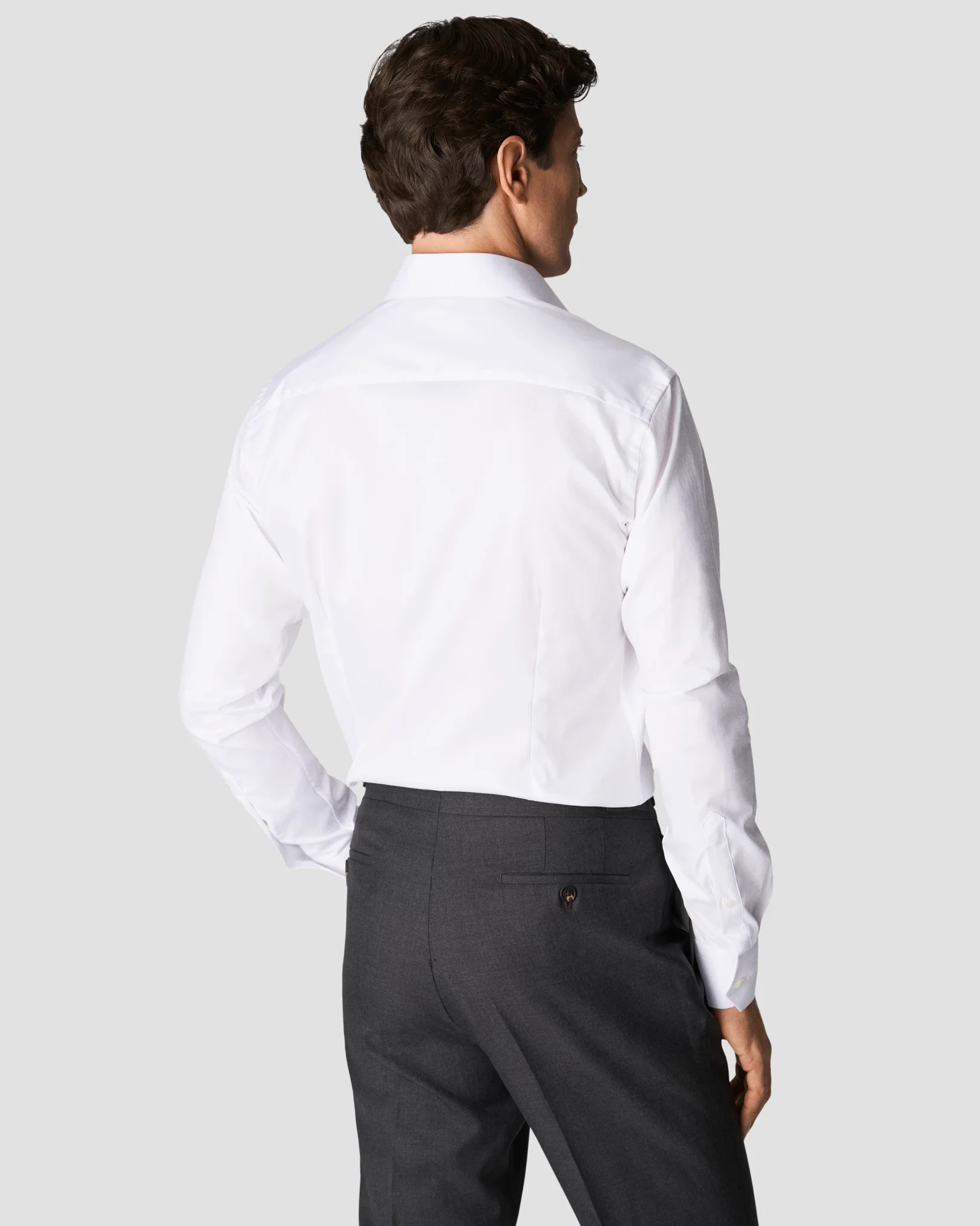 Eton - white twill stretch shirt