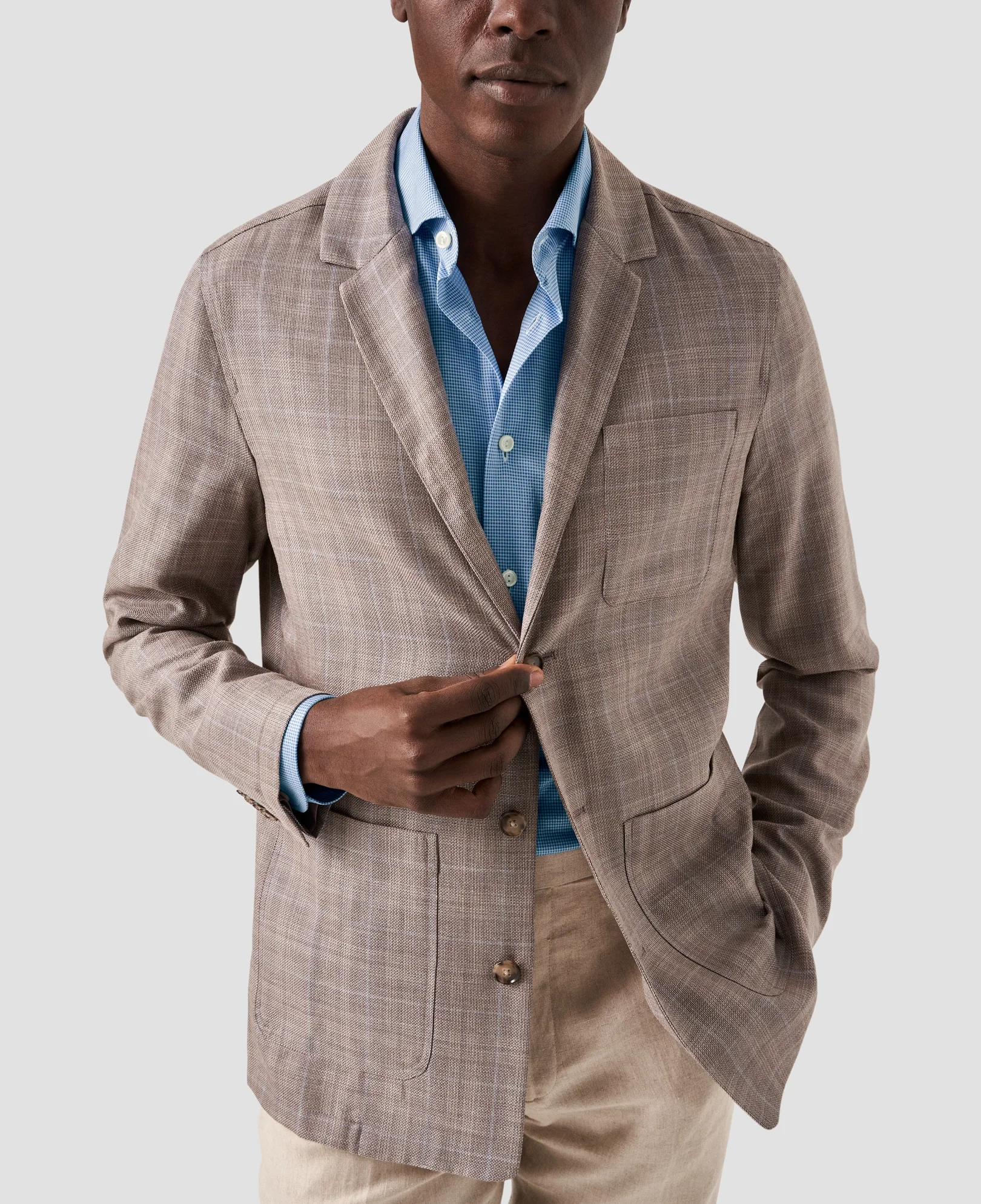Eton - micro check king knit