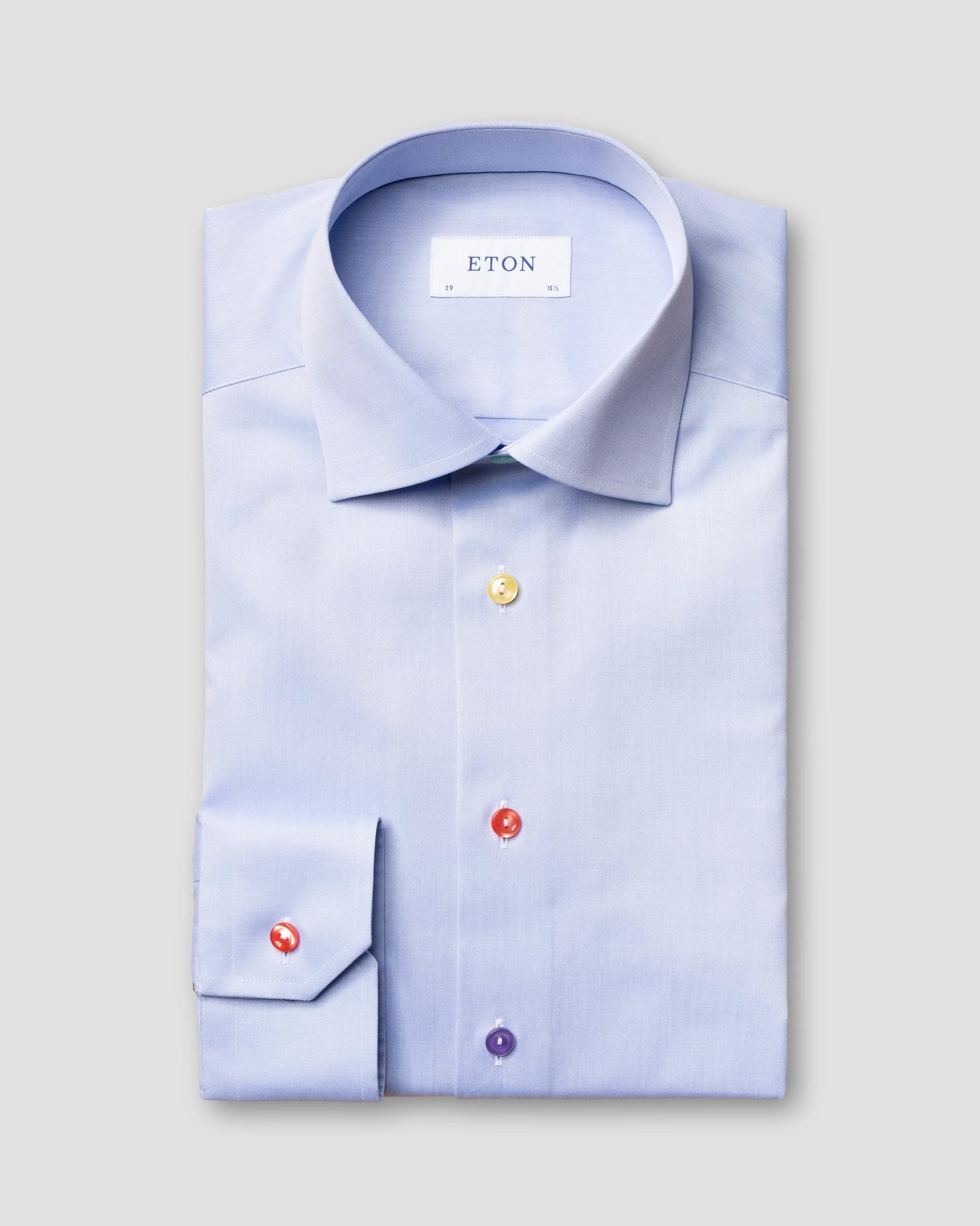 Eton - light blue signature twill cut away single contemporary
