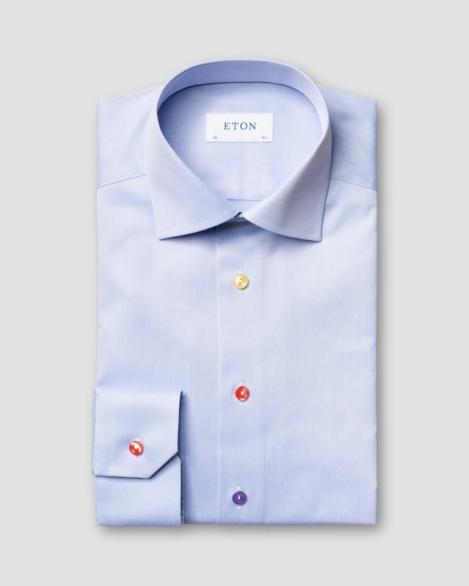 Eton - light blue signature twill cut away single contemporary