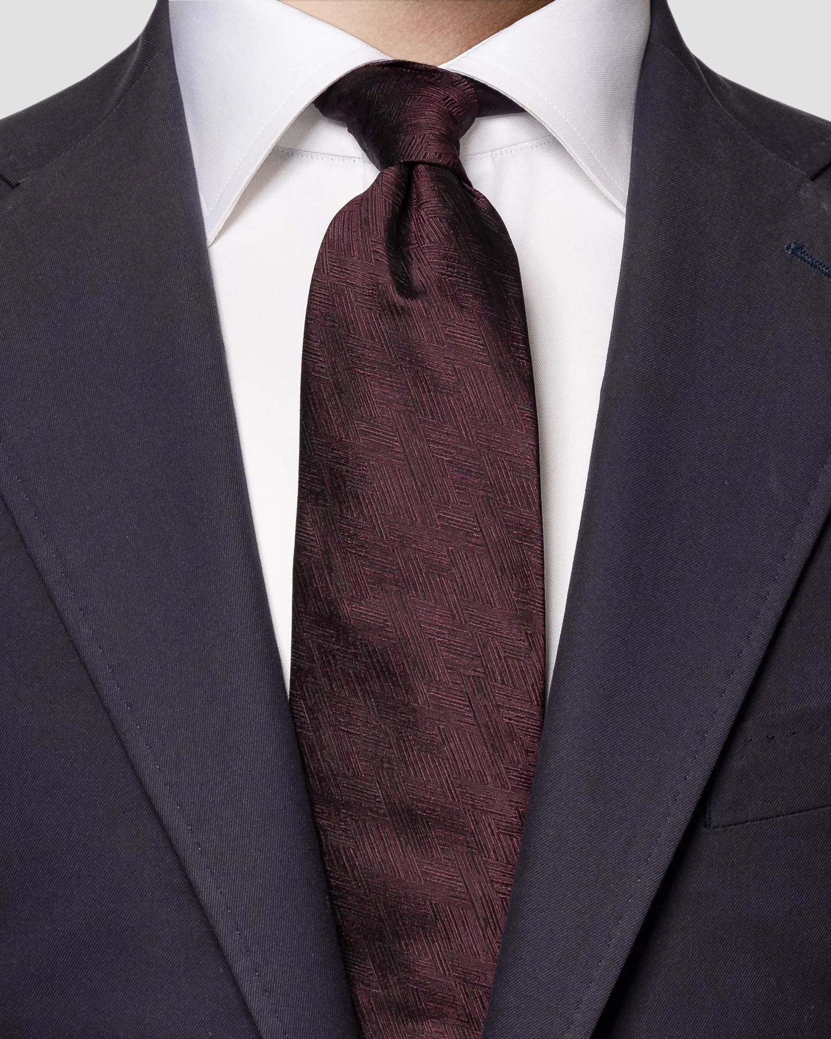 Eton - dark purple silktie