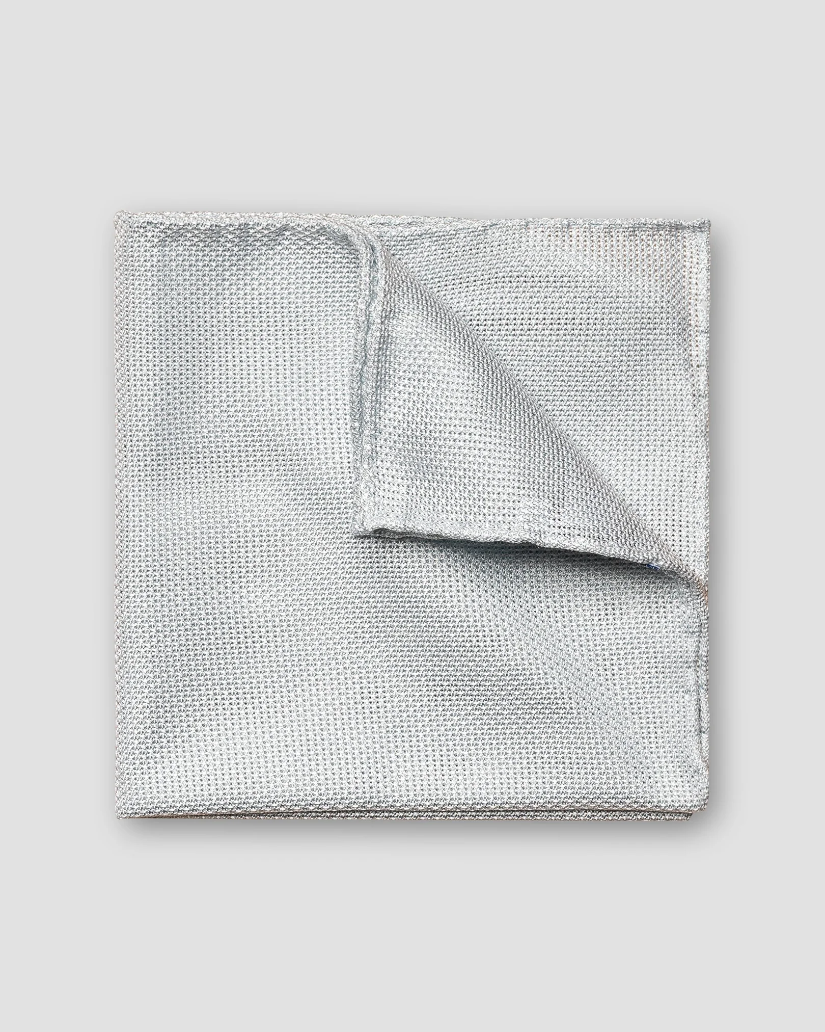 Eton - Light Blue Grenadine Silk Pocket Square