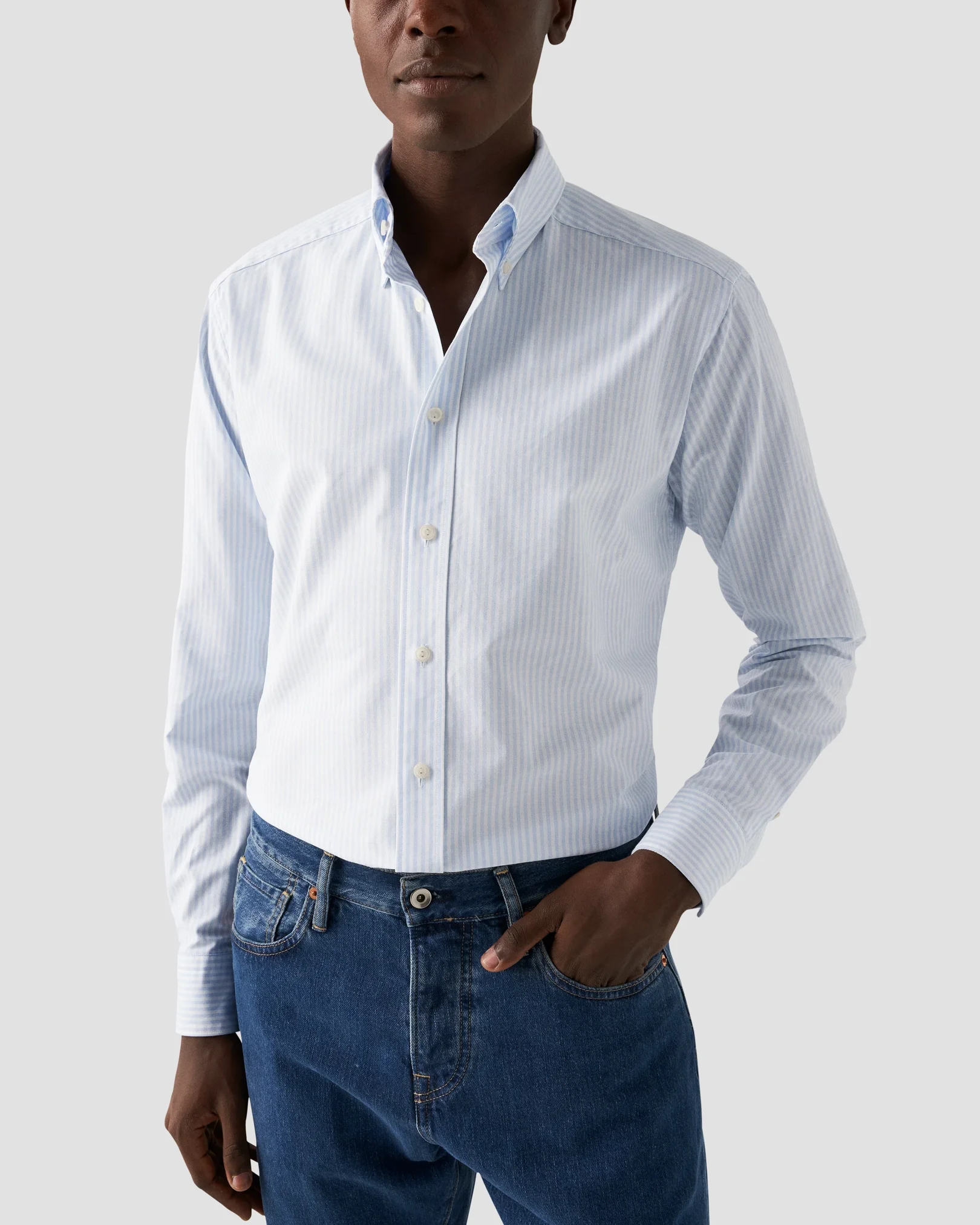 Eton - button down light blue oxford