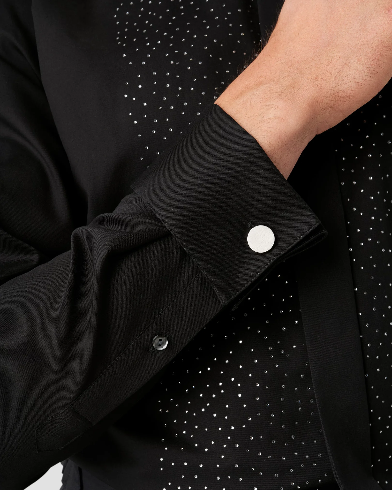 Eton - black swarovski shirt