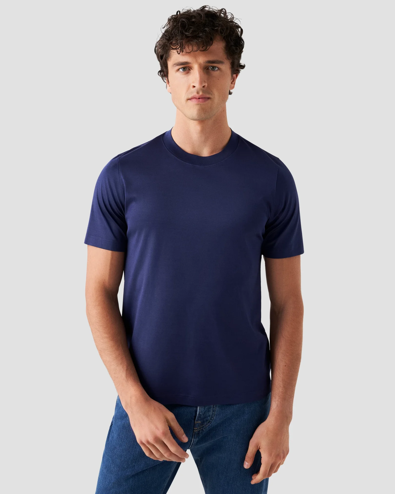 Eton - dark blue filo di scozia t shirt