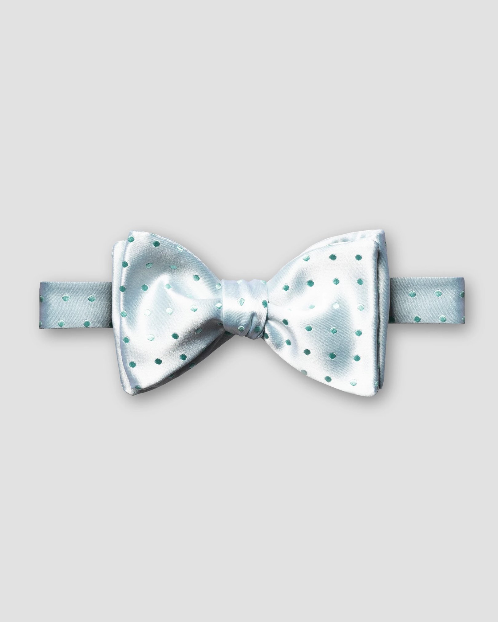 Eton - mint dotted bow tie self tied