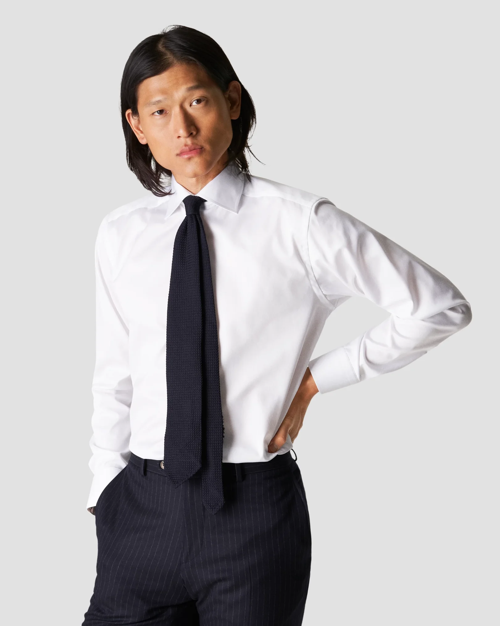 Eton - white signature twill special details