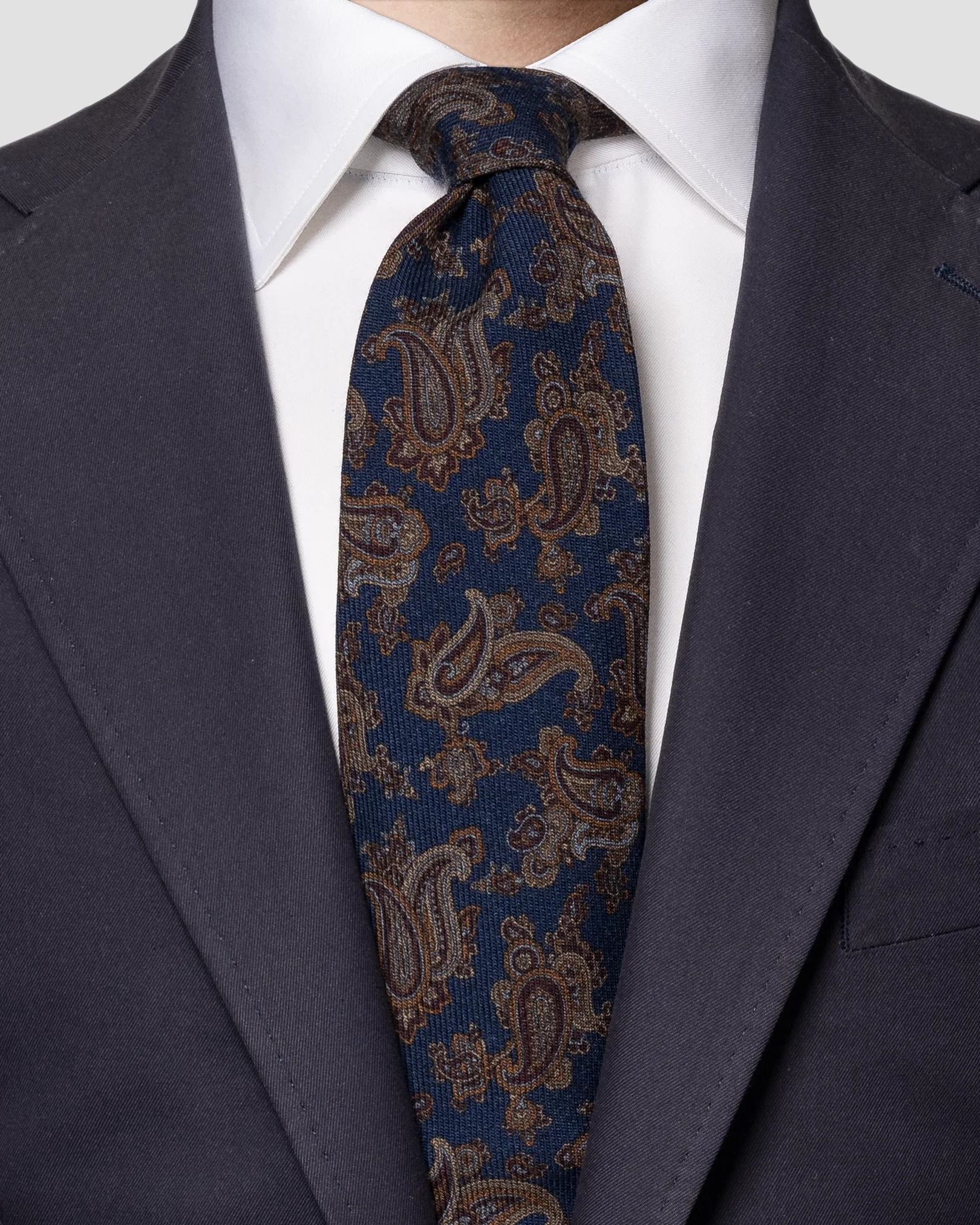 Eton - navy blue wool tie