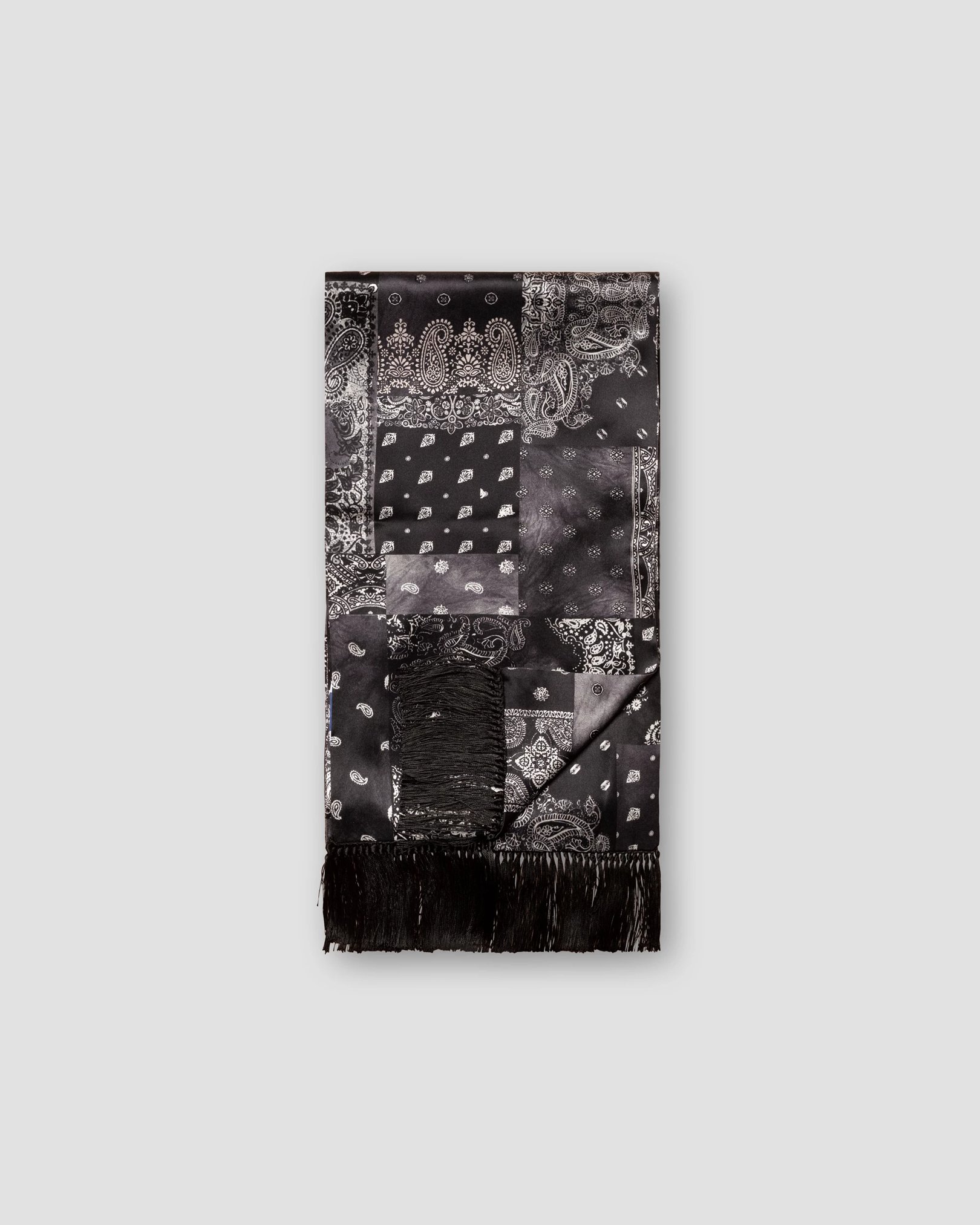 Eton - black patchwork scarf