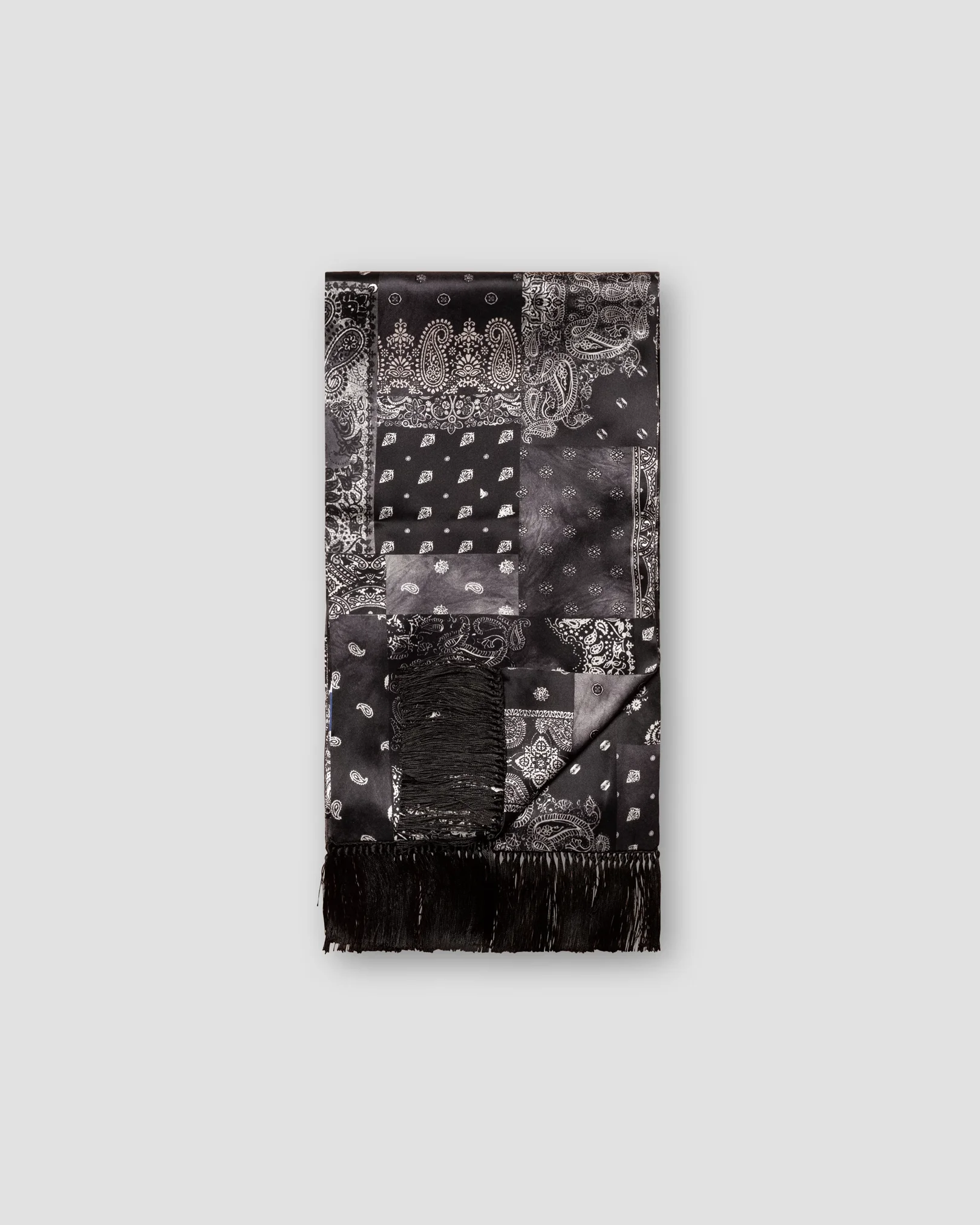 Eton - black patchwork scarf