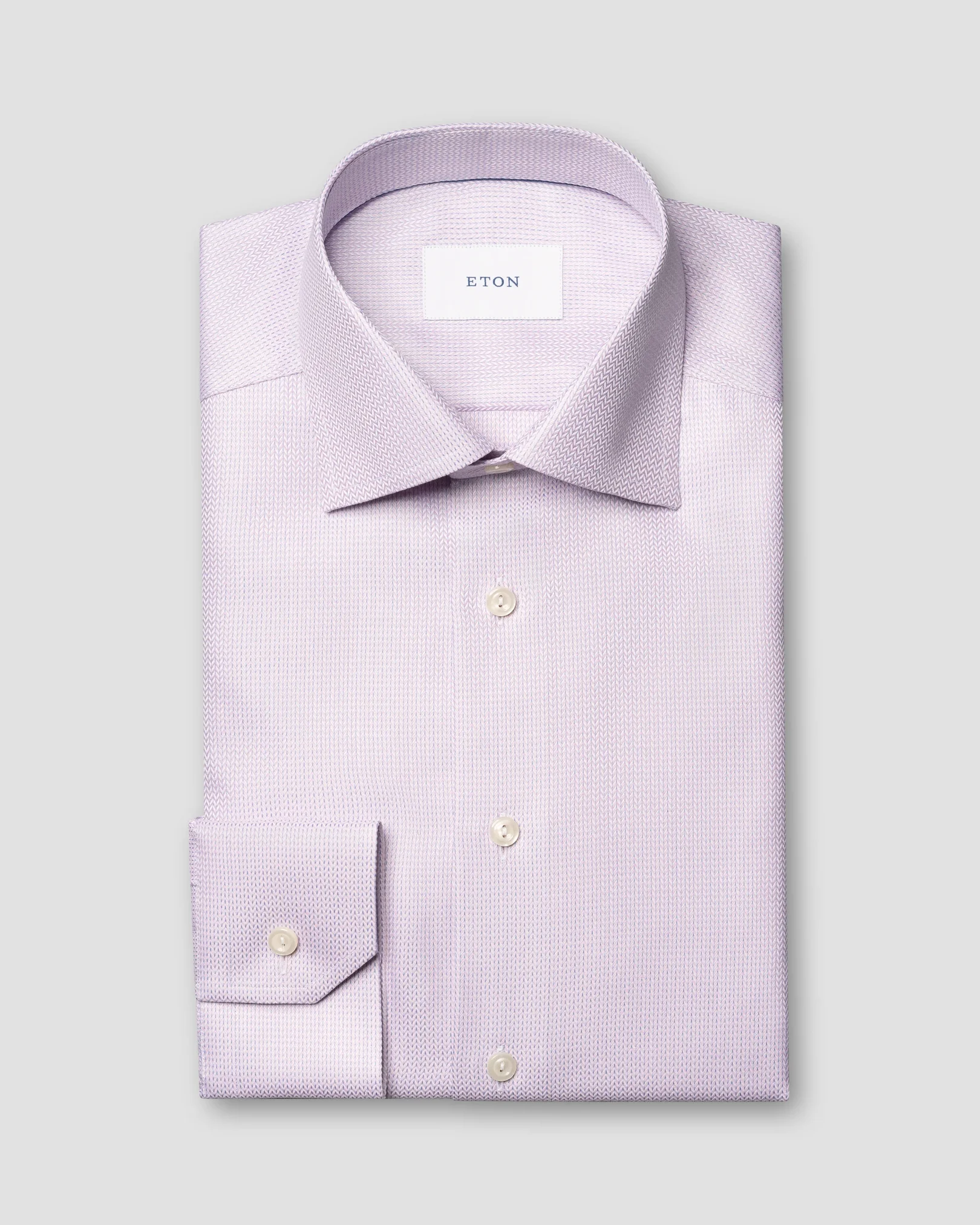 Eton - pink herringbone signature dobby shirt