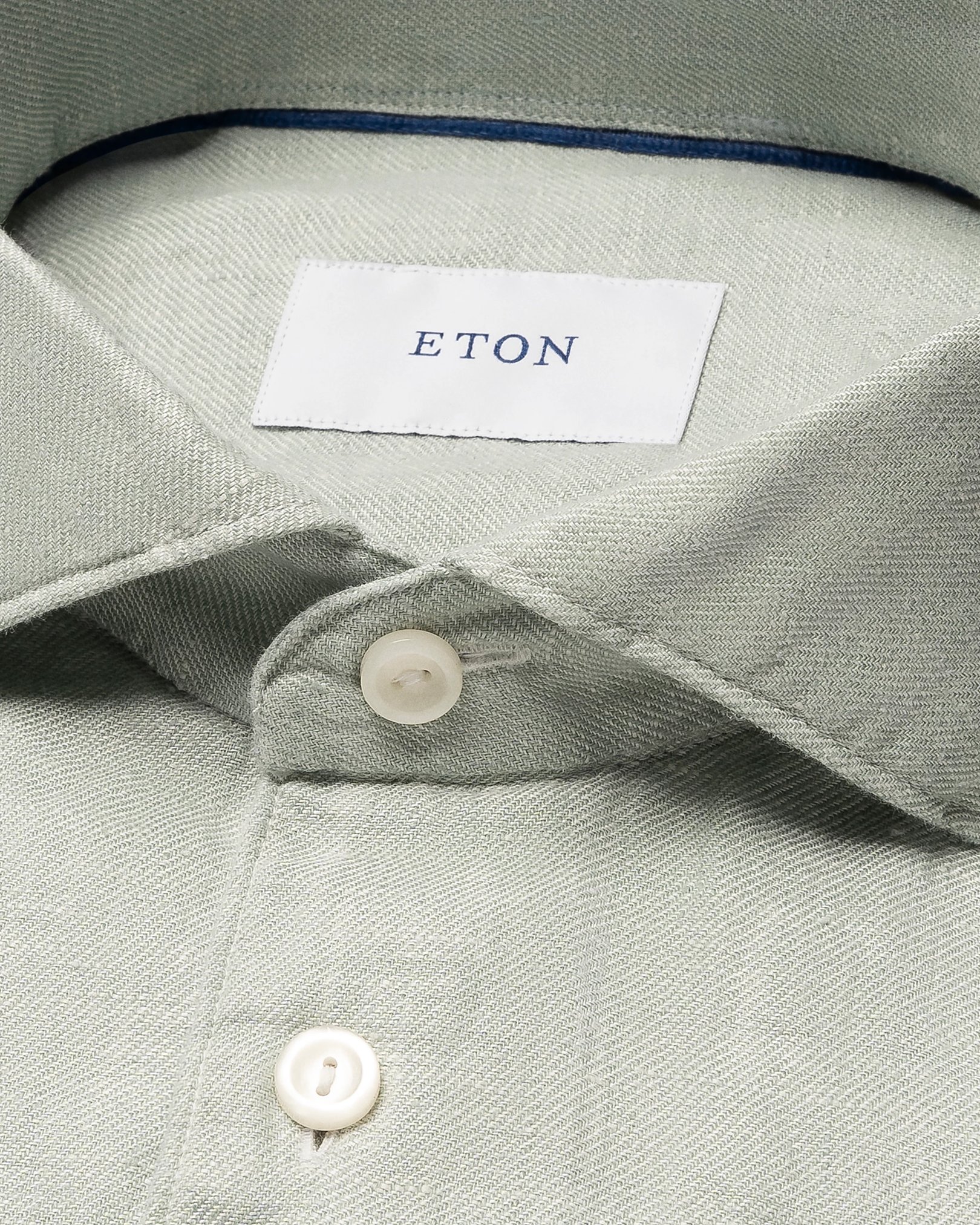 Eton - Solid Twill Linen Shirt