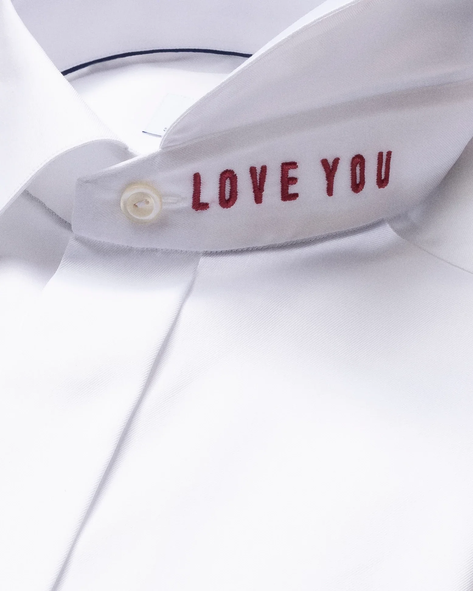 Eton - white love embroidery tuxedo shirt