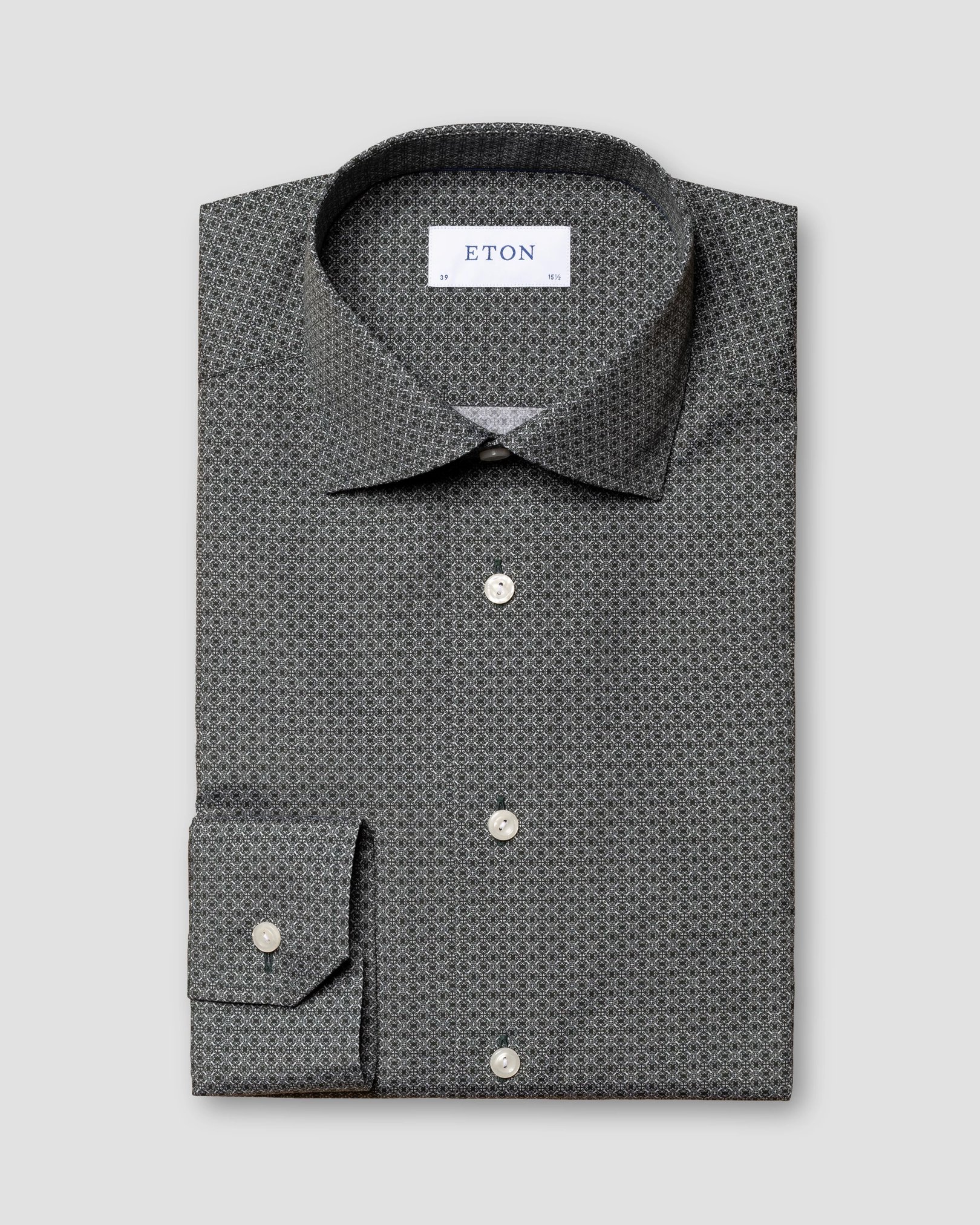 Eton - black poplin cut away single slim