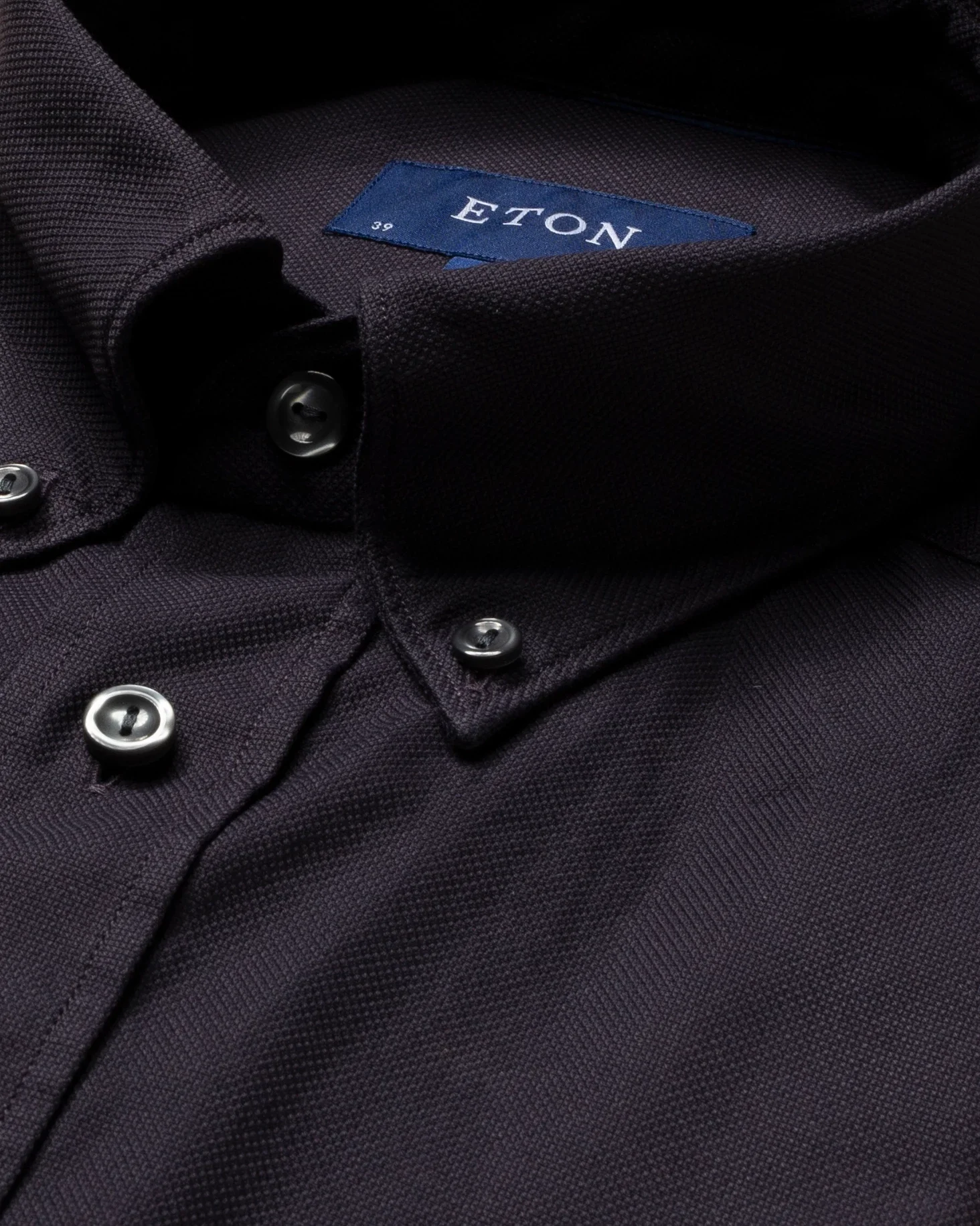 Eton - black oxford shirt soft