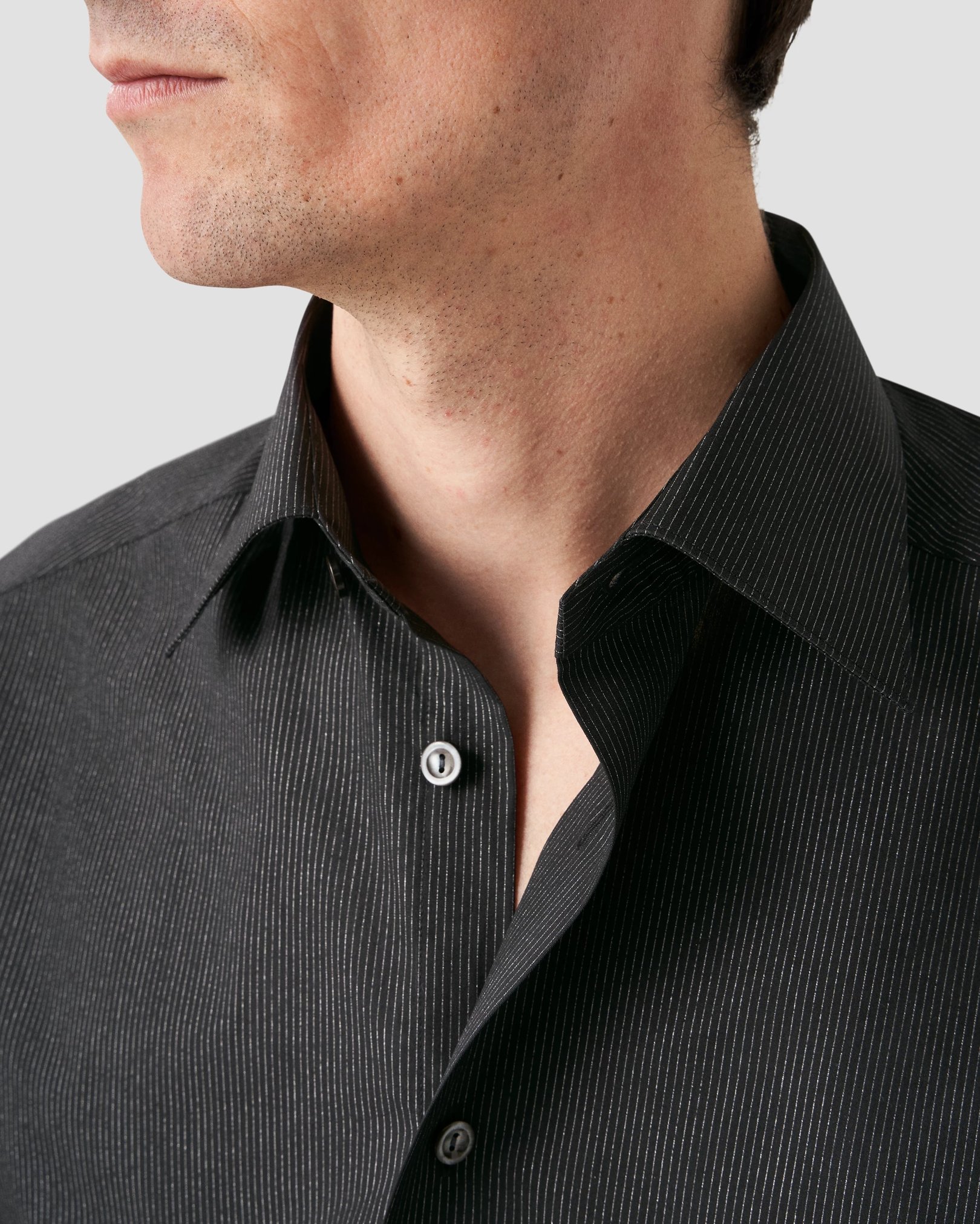 Eton - black evening poplin