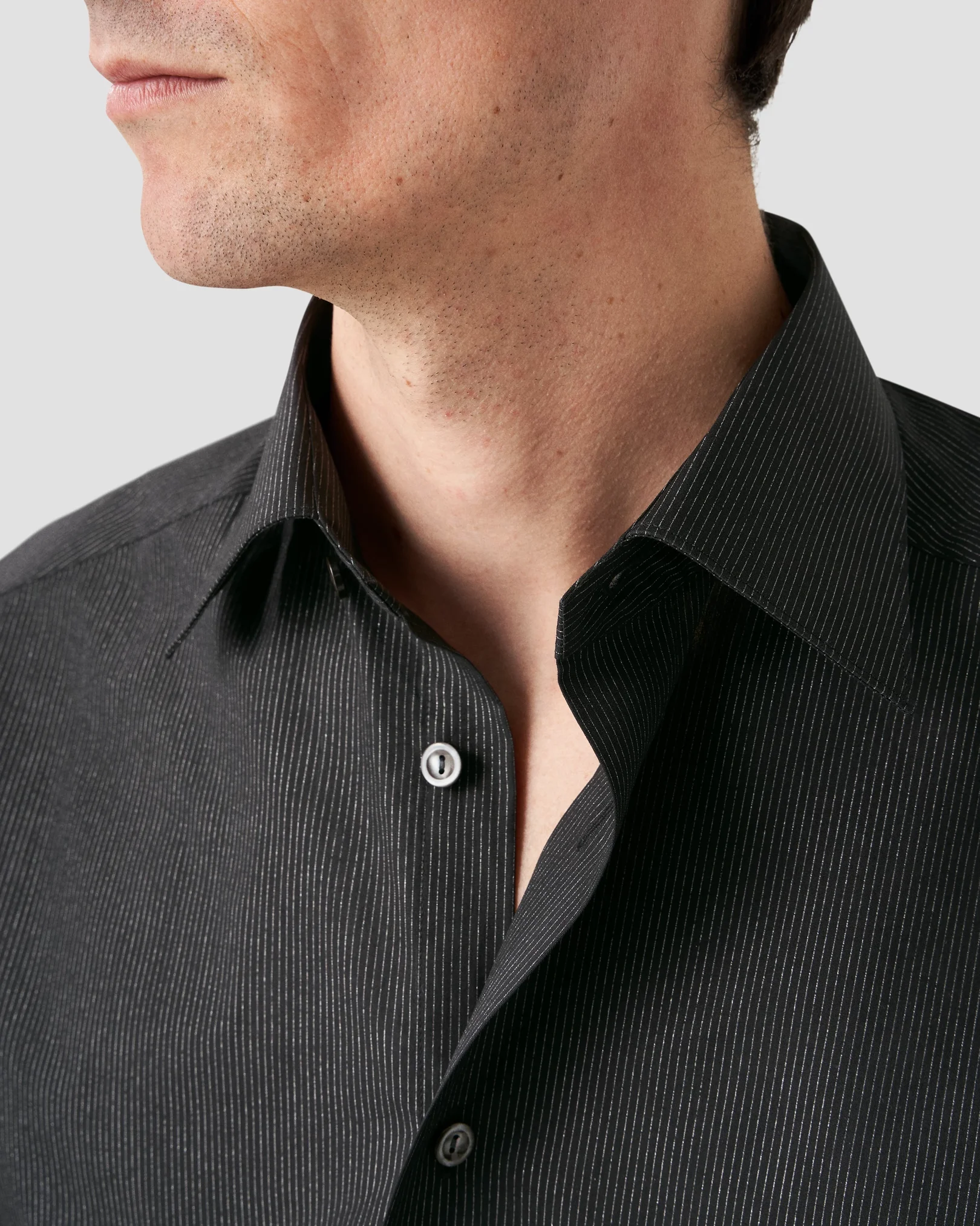 Eton - black evening poplin