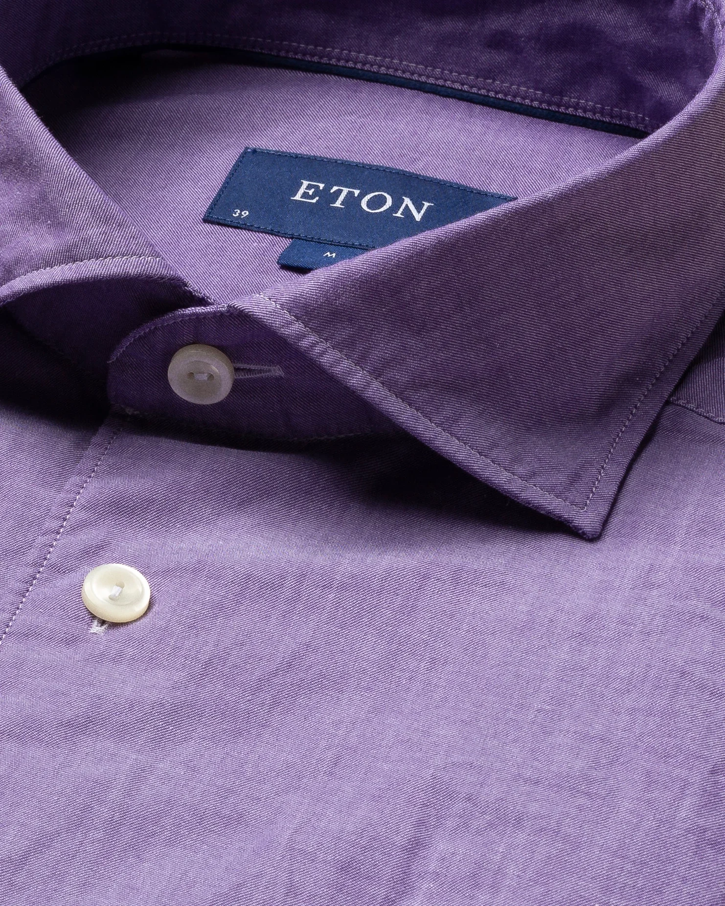 Eton - purple cotton silk shirt soft
