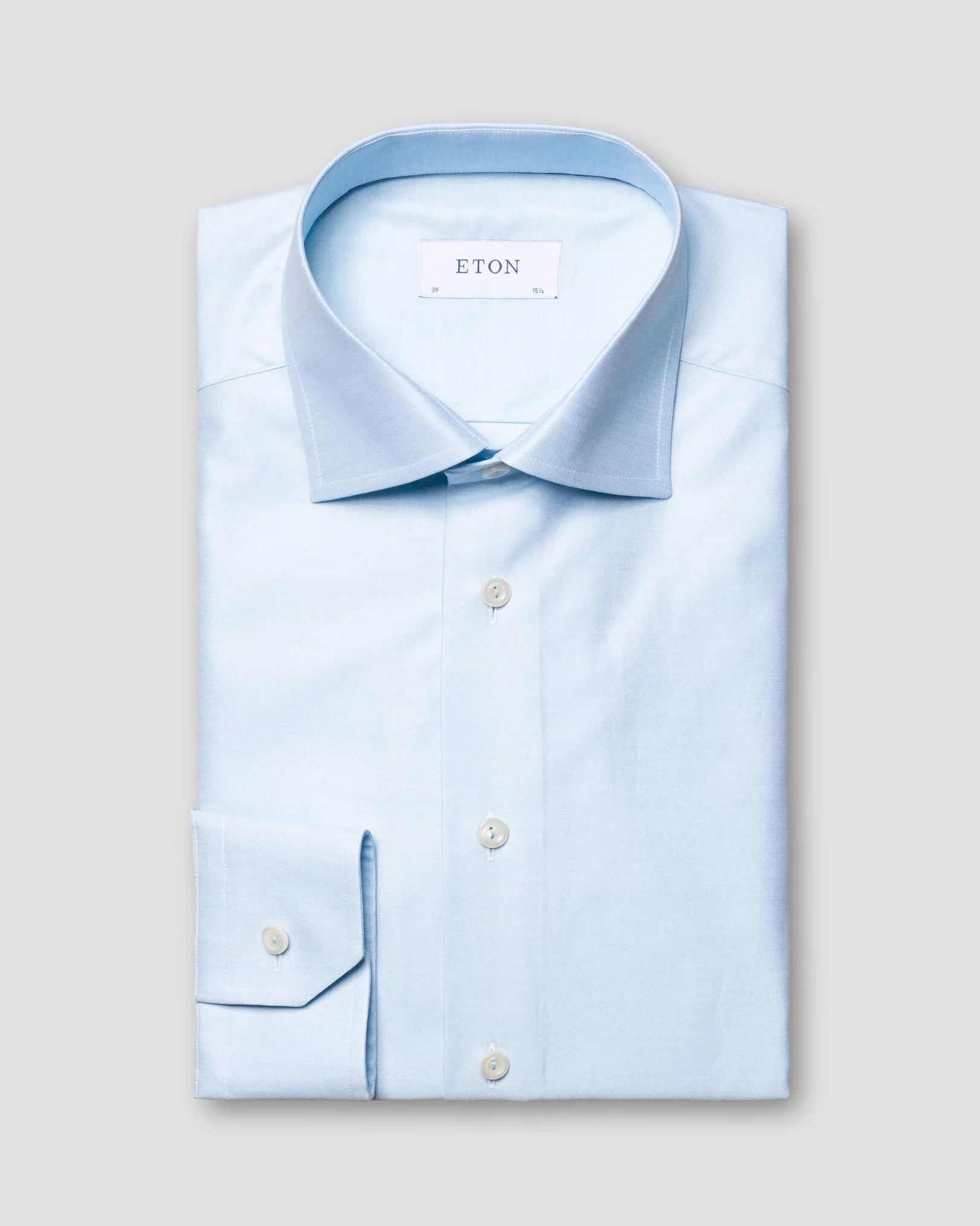 Eton - light blue signature twill paspoal
