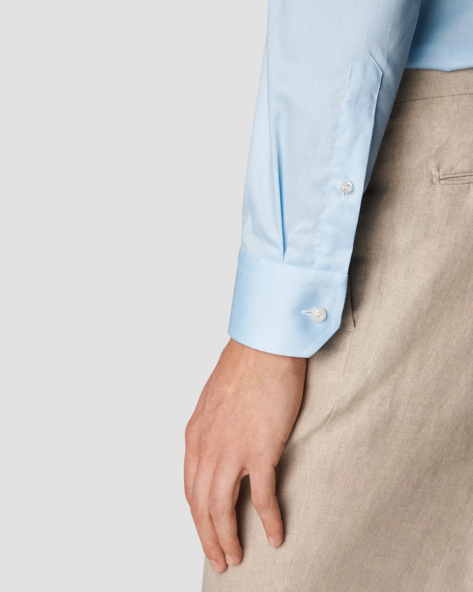 Eton - light blue twill stretch