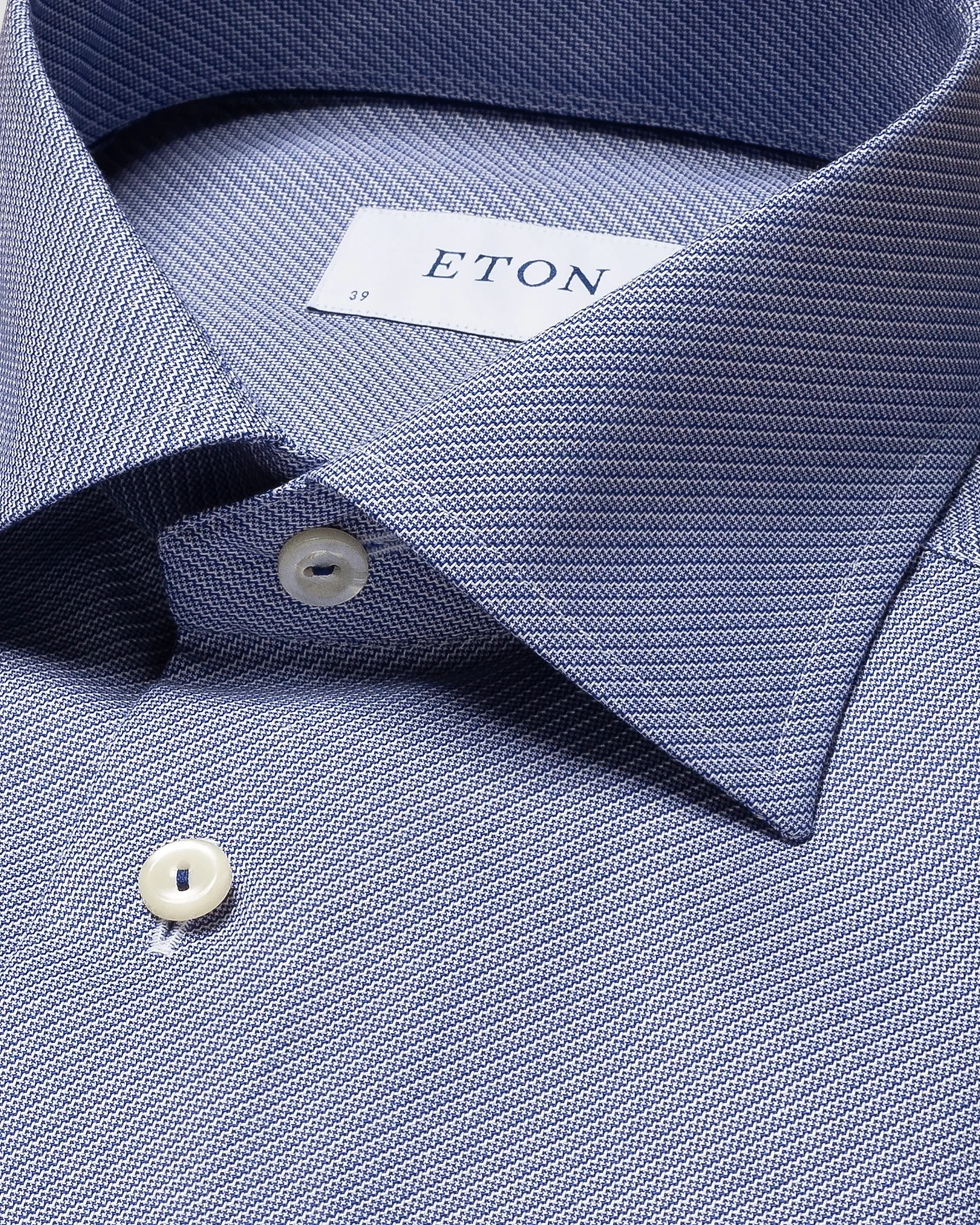 Eton - navy blue twill shirt